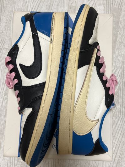 Travis Scott × fragment design × Nike Air Jordan 1 Low OG SP "Military Blue"