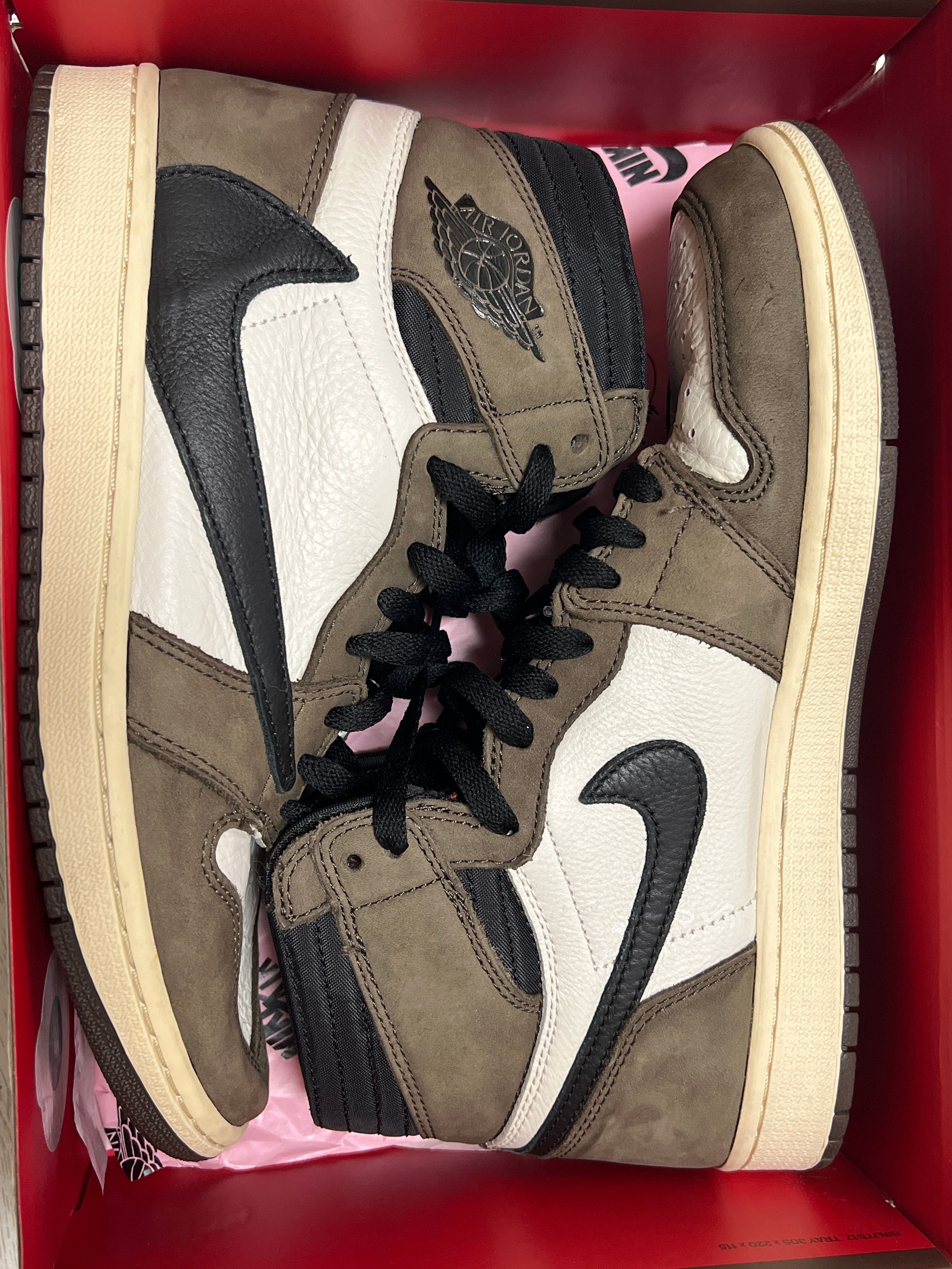 Travis Scott × Nike Air Jordan 1 Retro High OG TS SP "Sail/Dark Mocha"