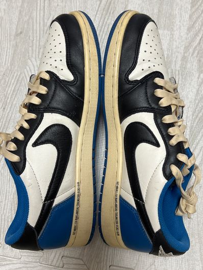 Travis Scott × fragment design × Nike Air Jordan 1 Low OG SP "Military Blue"