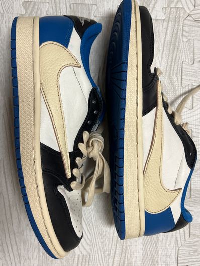 Travis Scott × fragment design × Nike Air Jordan 1 Low OG SP "Military Blue"