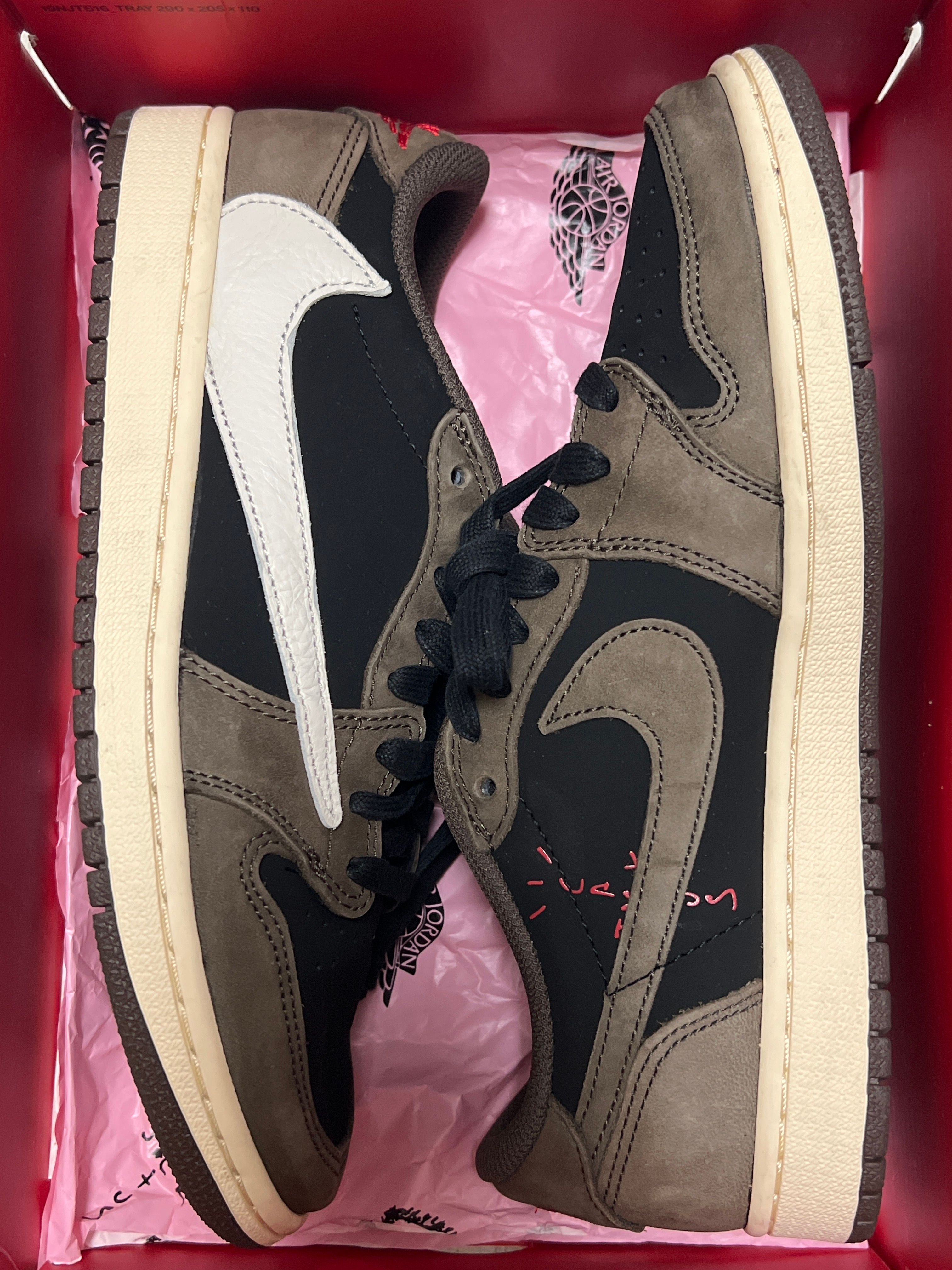 Travis Scott × Nike Air Jordan 1 Low OG SP-T  "Black/Dark Mocha"