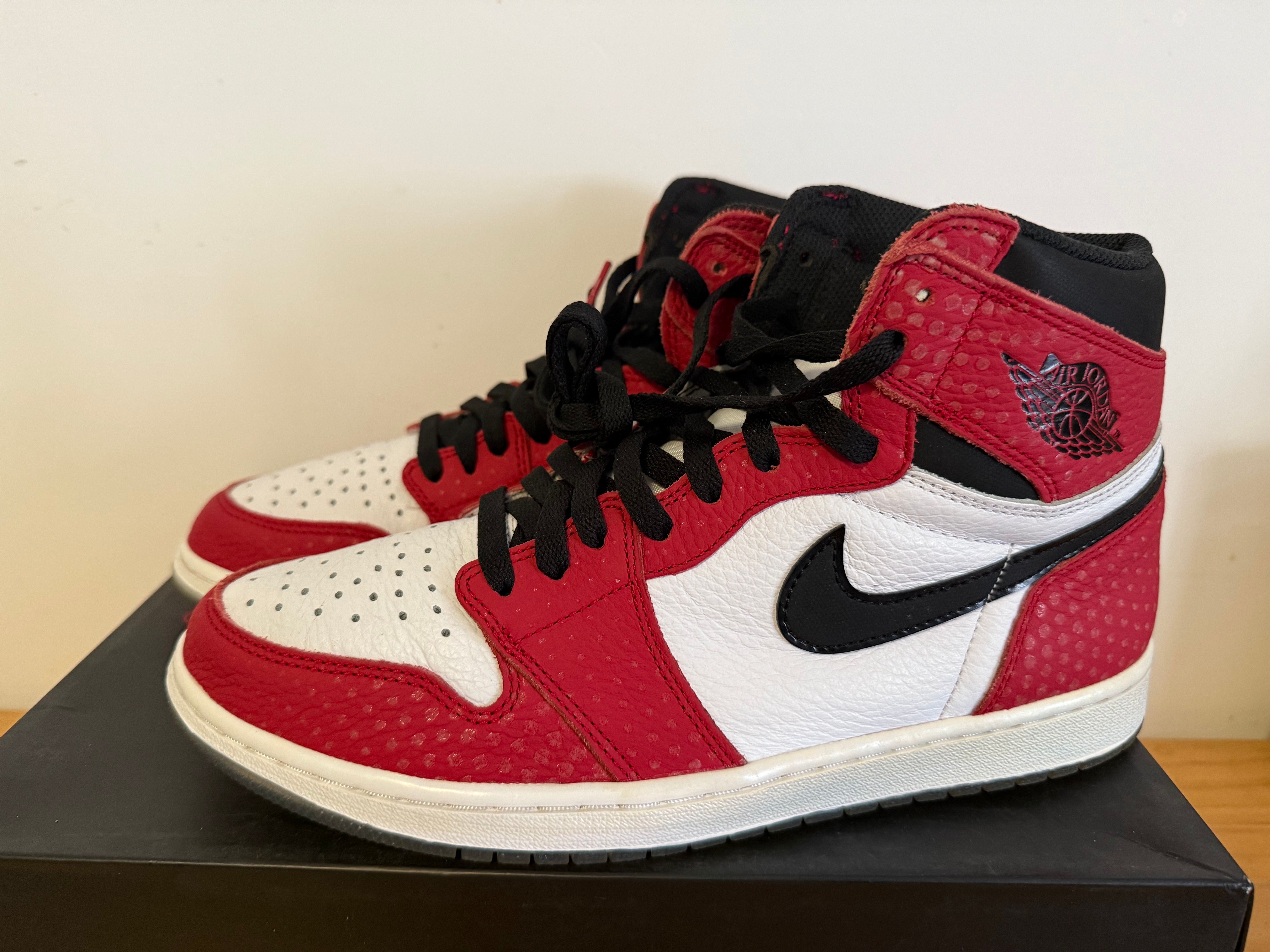 Spiderman × Nike Air Jordan 1 Origin Story "Gym Red/White/Photo Blue/Black"