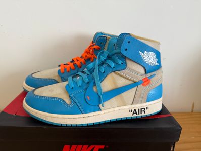Off-White × Nike Air Jordan 1 High UNC "White/Dark Powder Blue"