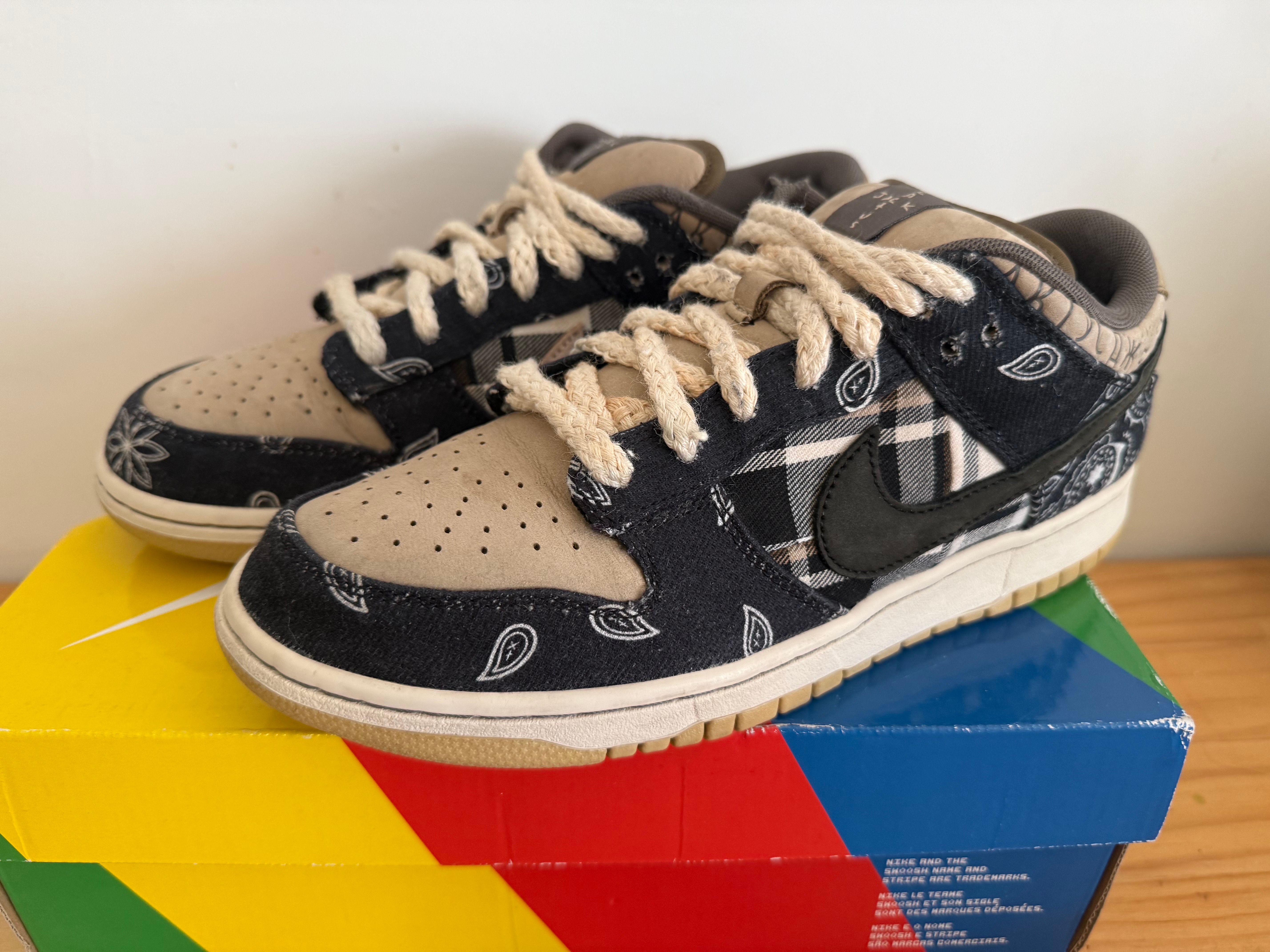 Travis Scott × Nike SB Dunk Low "Black/Parachute Beige"