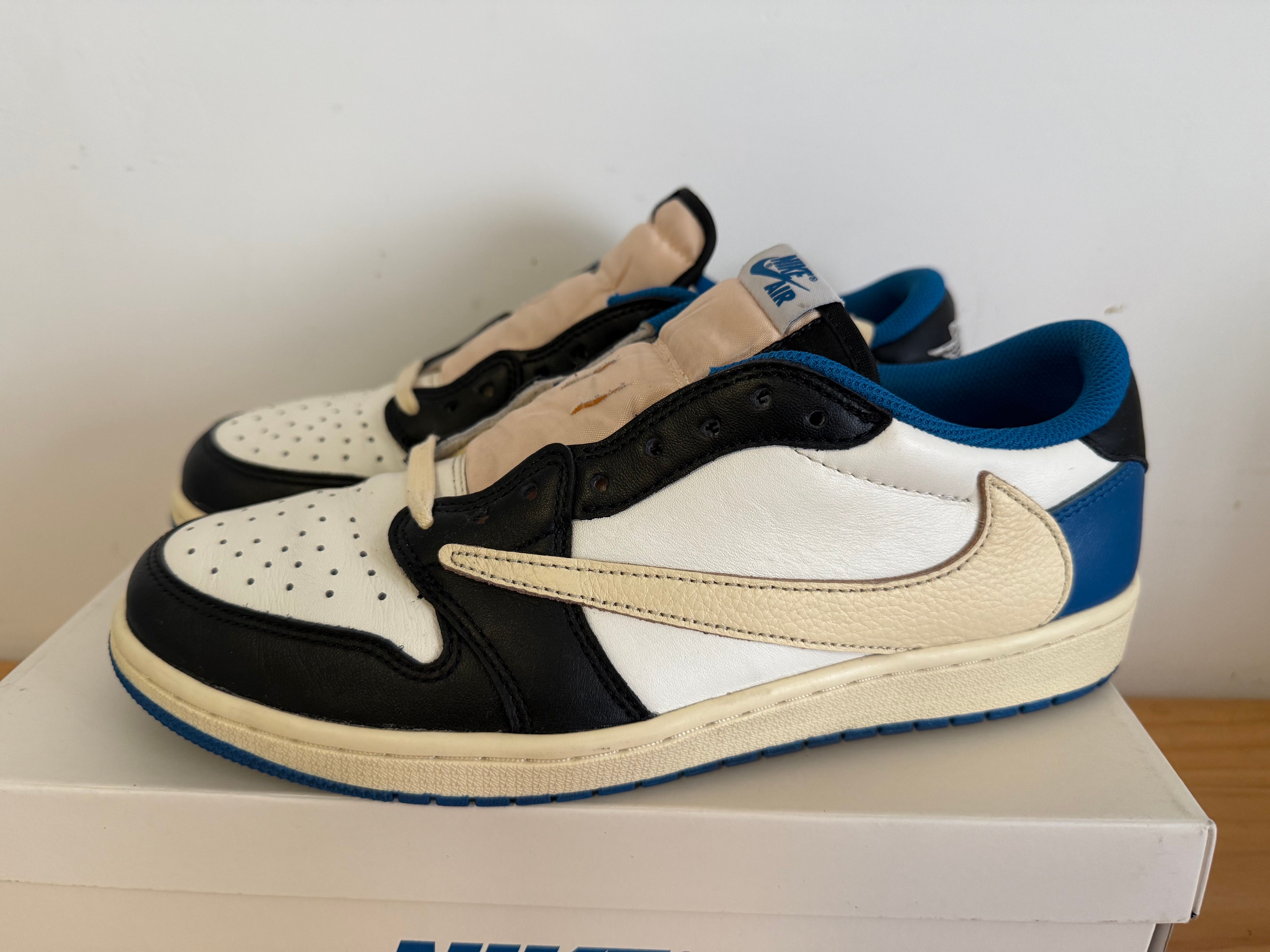 Travis Scott × fragment design × Nike Air Jordan 1 Low OG SP "Military Blue"