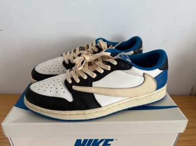 Travis Scott × fragment design × Nike Air Jordan 1 Low OG SP "Military Blue"