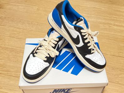 Travis Scott × fragment design × Nike Air Jordan 1 Low OG SP "Military Blue"