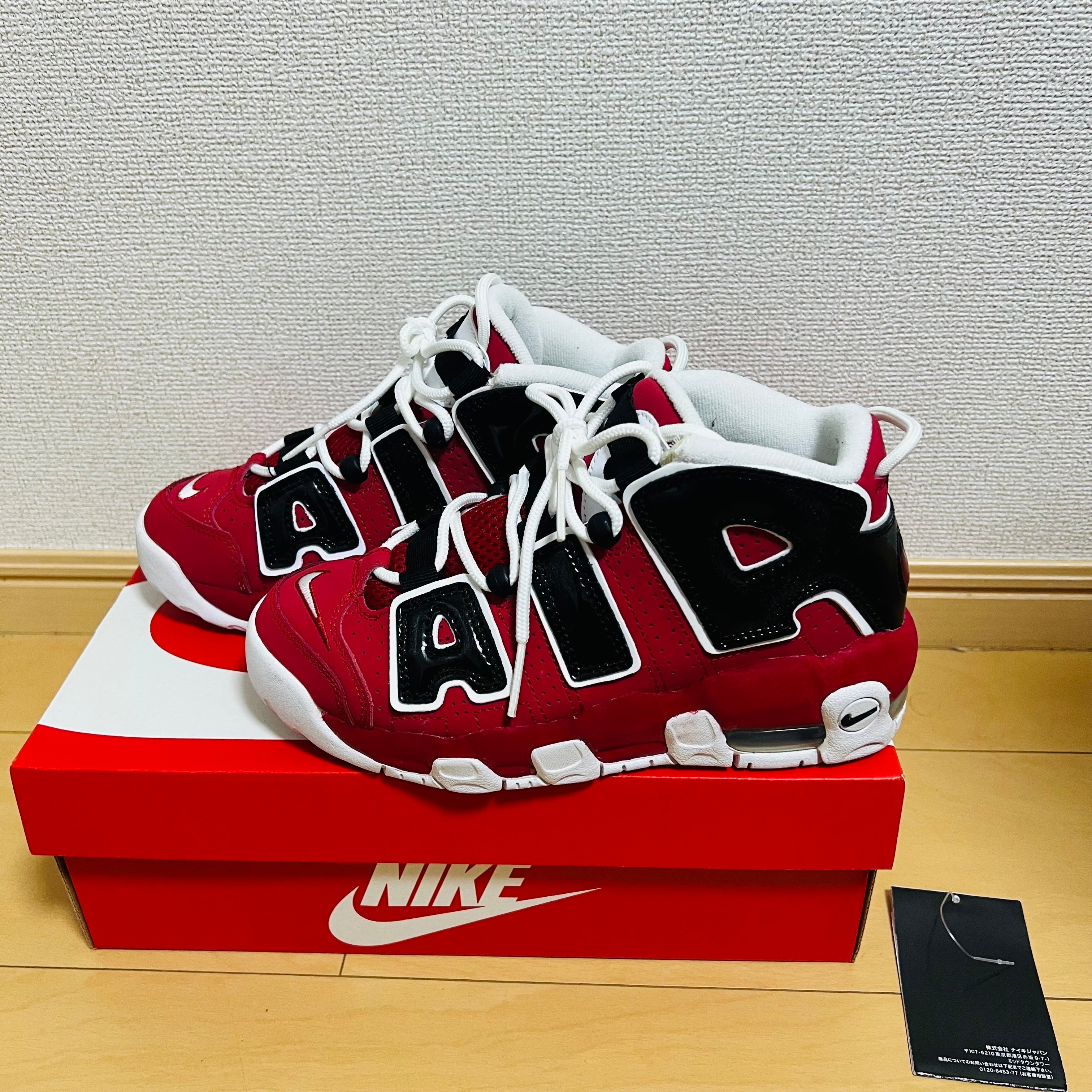 NIKE GS AIR MORE UPTEMPO ’96 "BLACK AND VARSITY RED"(2021)