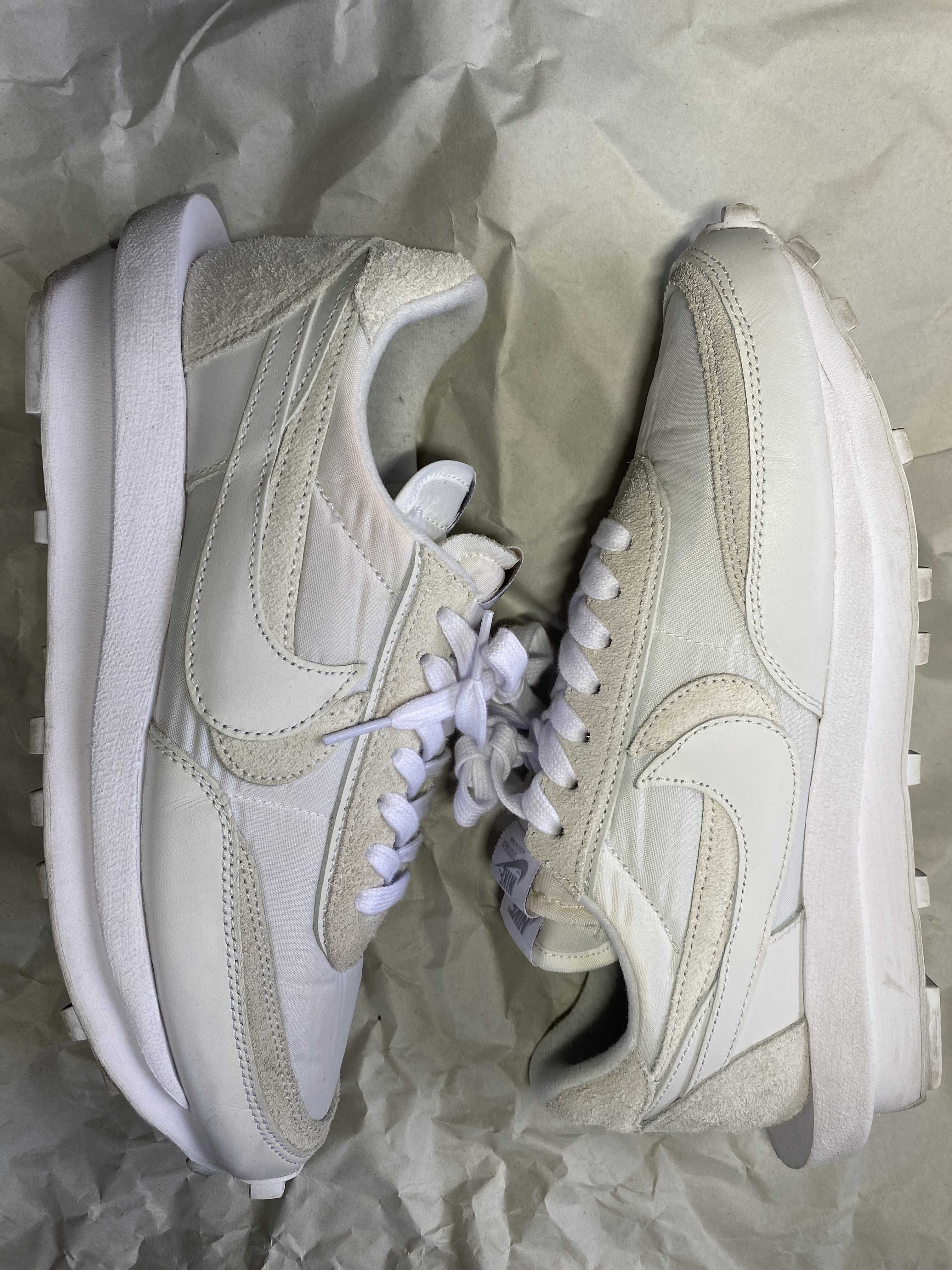sacai × Nike LDV Waffle "Triple White"