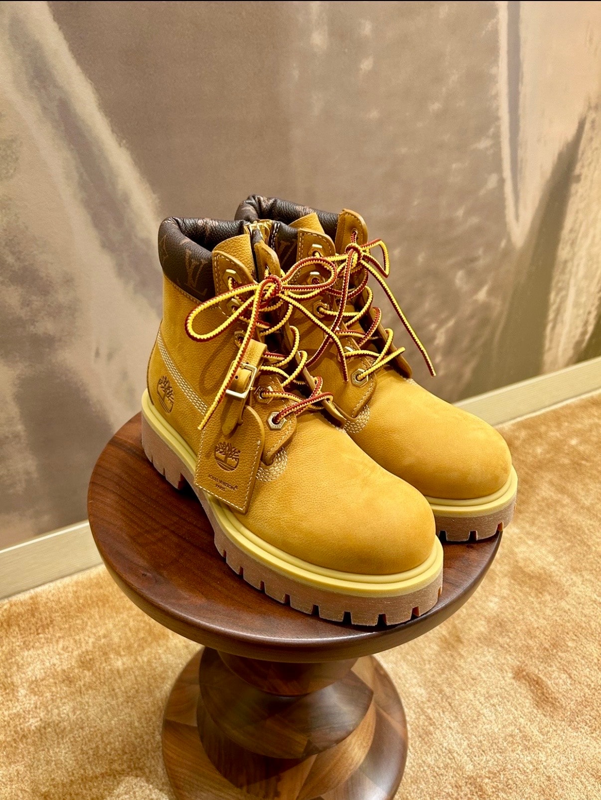 Louis Vuitton × Timberland 6inch Leather Ankle Boot "Beige"