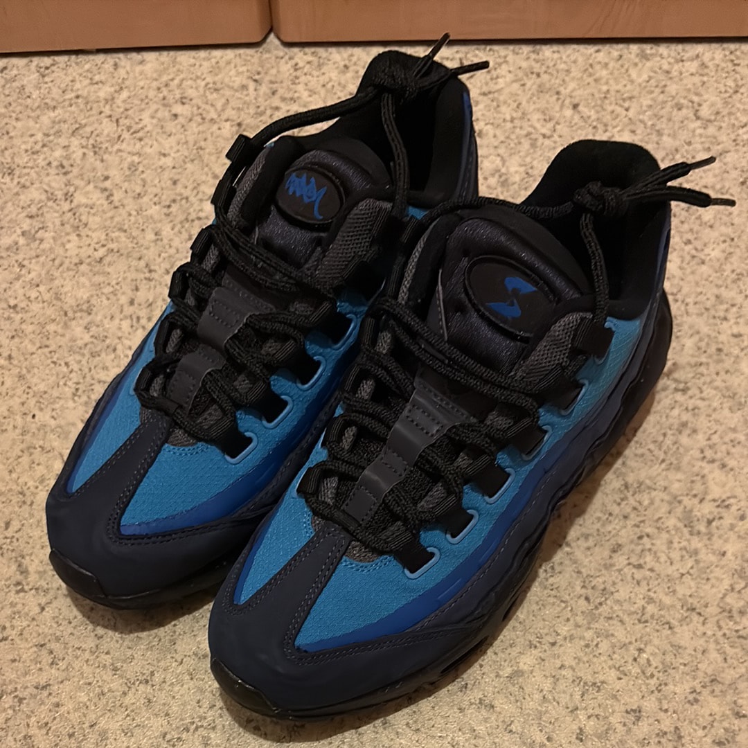 Stash × Nike Air Max 95 "Black and Harbor Blue" (2024)
