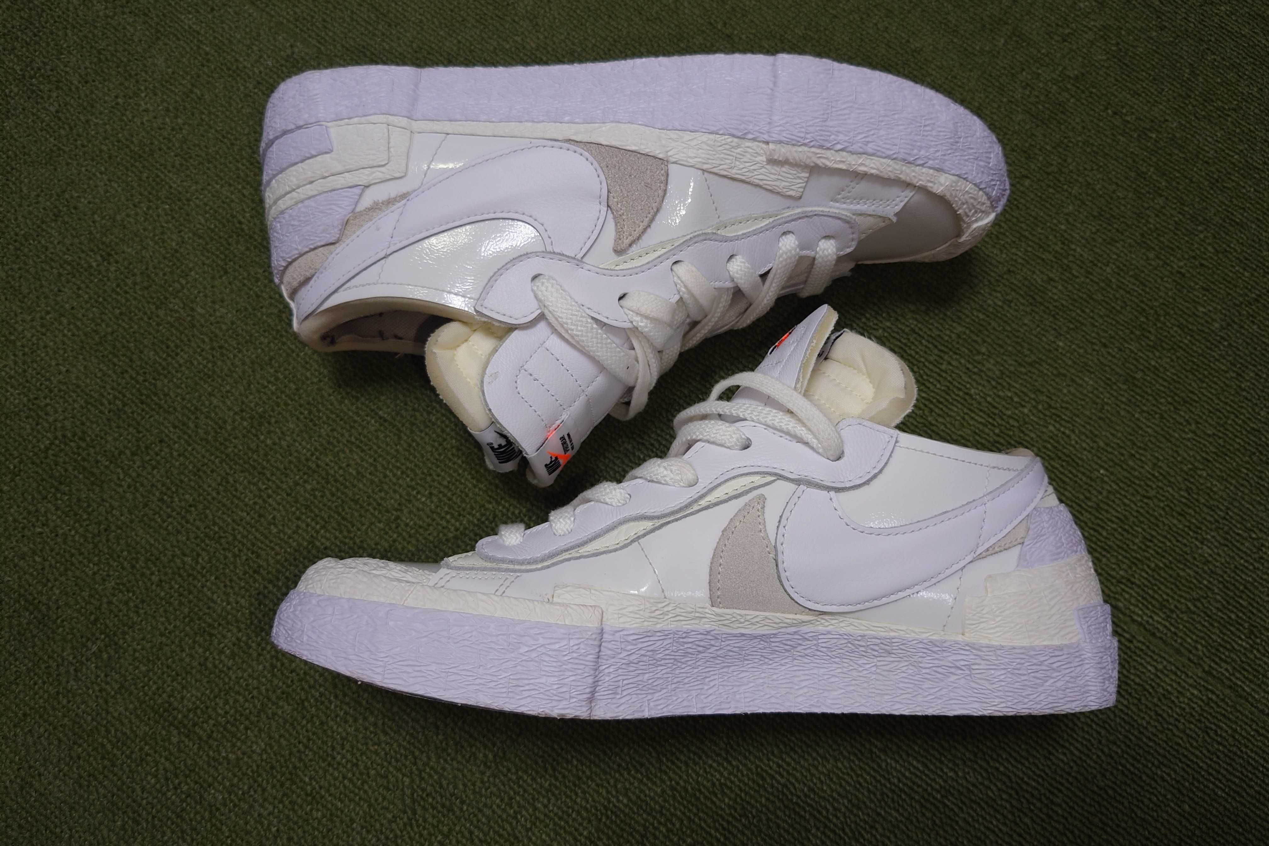 sacai × Nike Blazer Low "White Patent Leather"