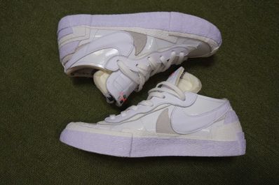 sacai × Nike Blazer Low "White Patent Leather"