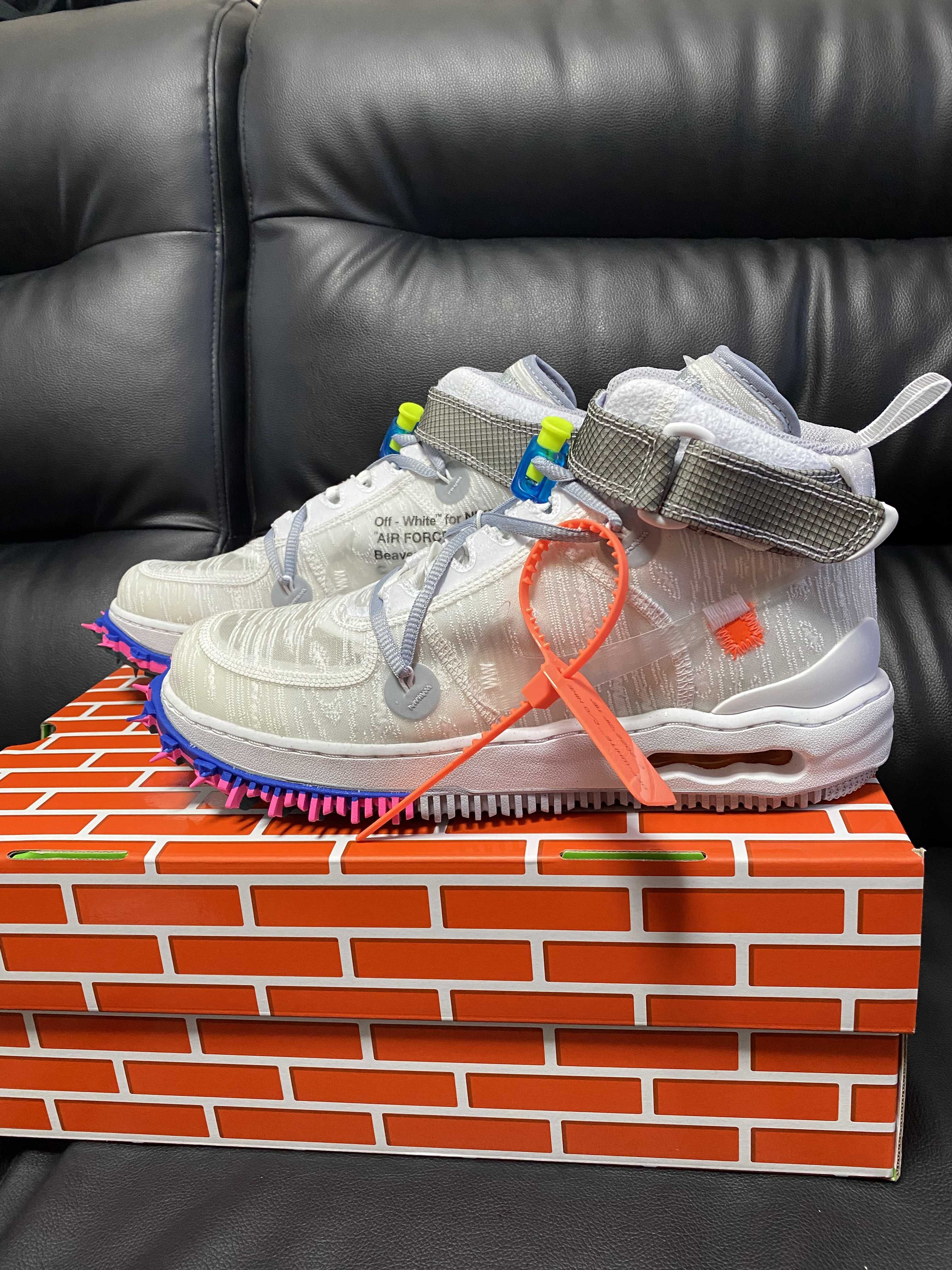 Off-White × Nike Air Force 1 Mid "White"