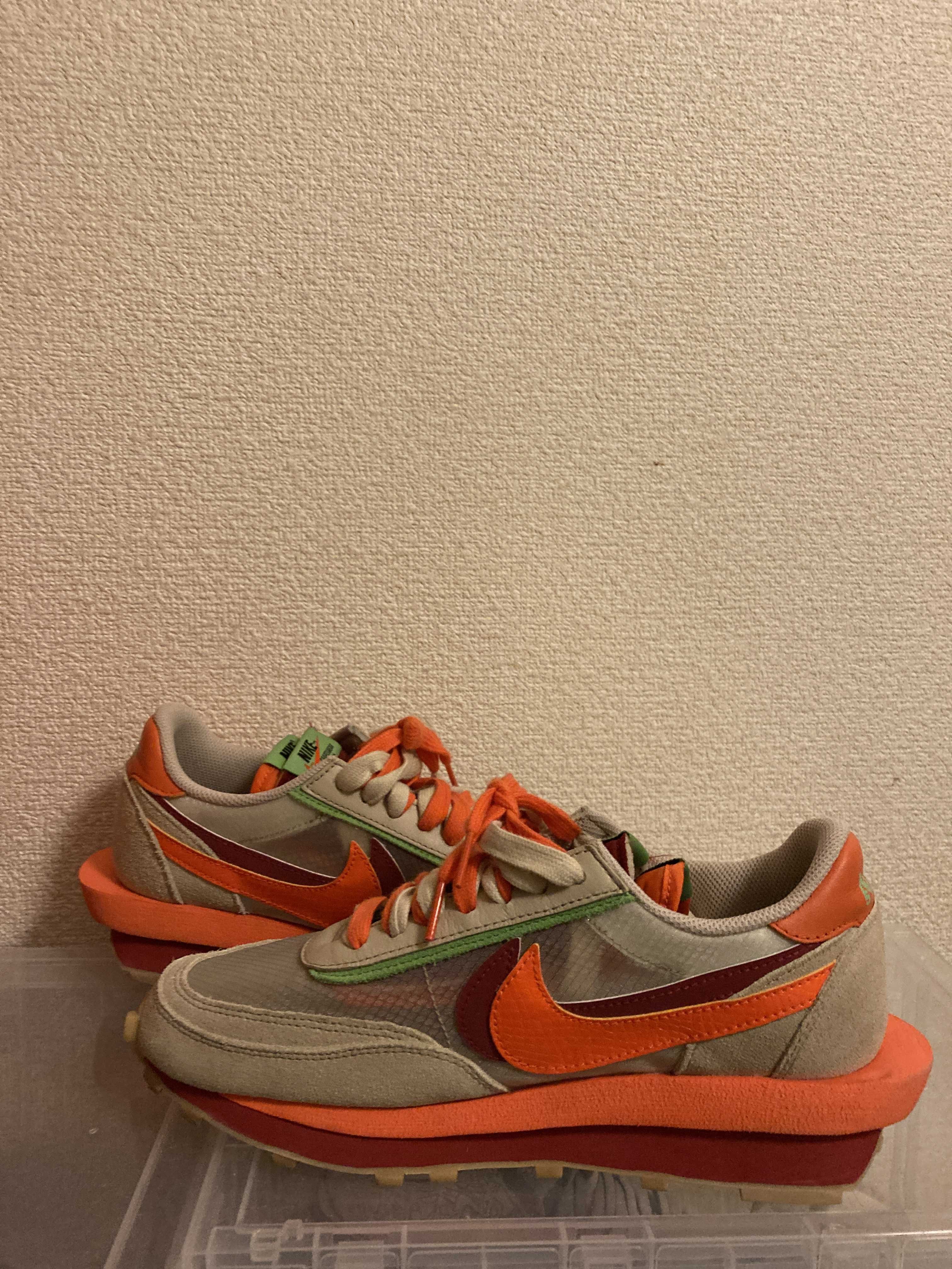 CLOT × Sacai × Nike LD Waffle "Orange Blaze"