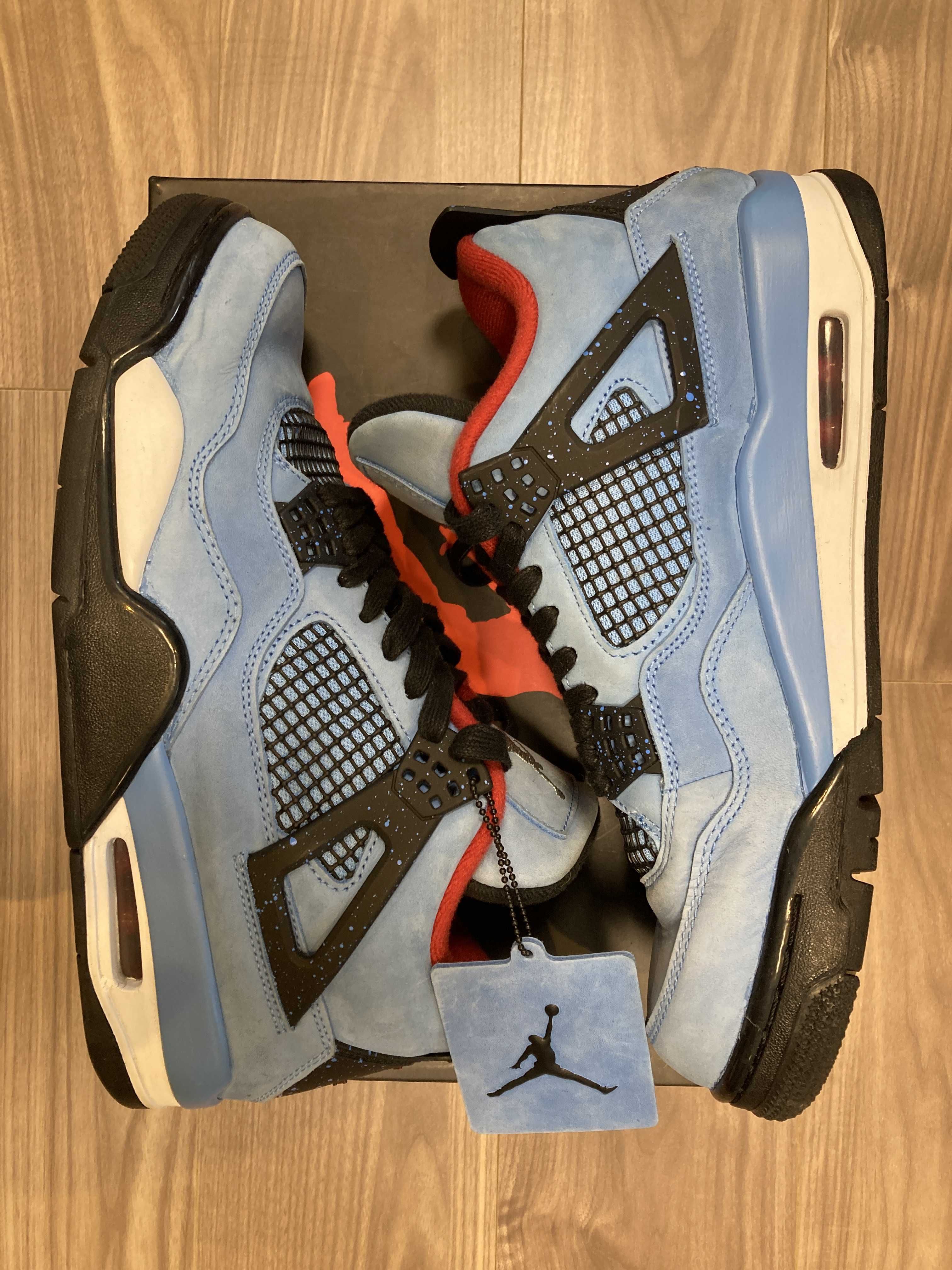 Travis Scott × Nike Air Jordan 4 Retro Cactus Jack "University Blue"