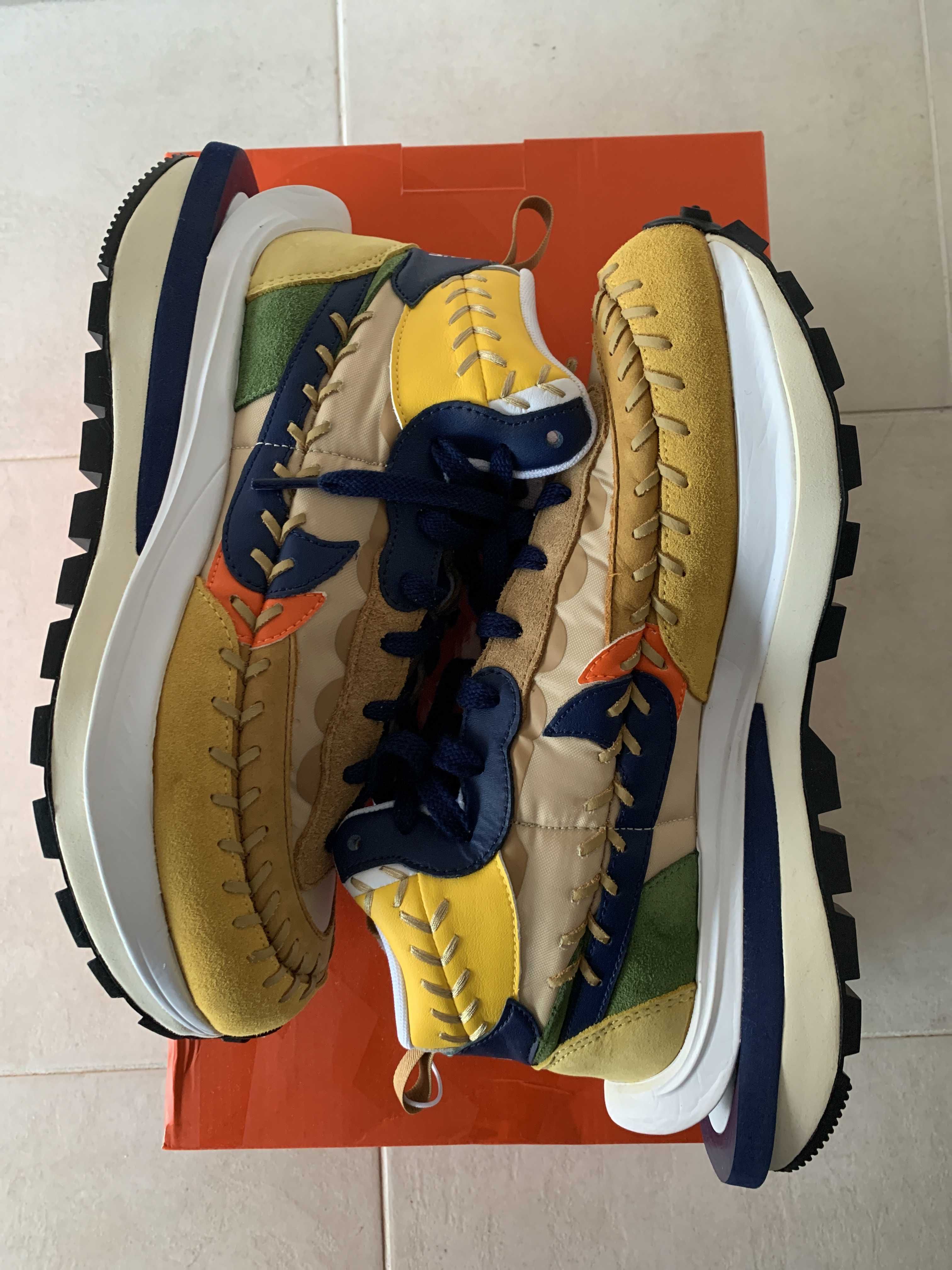 Jean-Paul Gaultier × sacai × Nike VaporWaffle "Sesame/Multi Color"