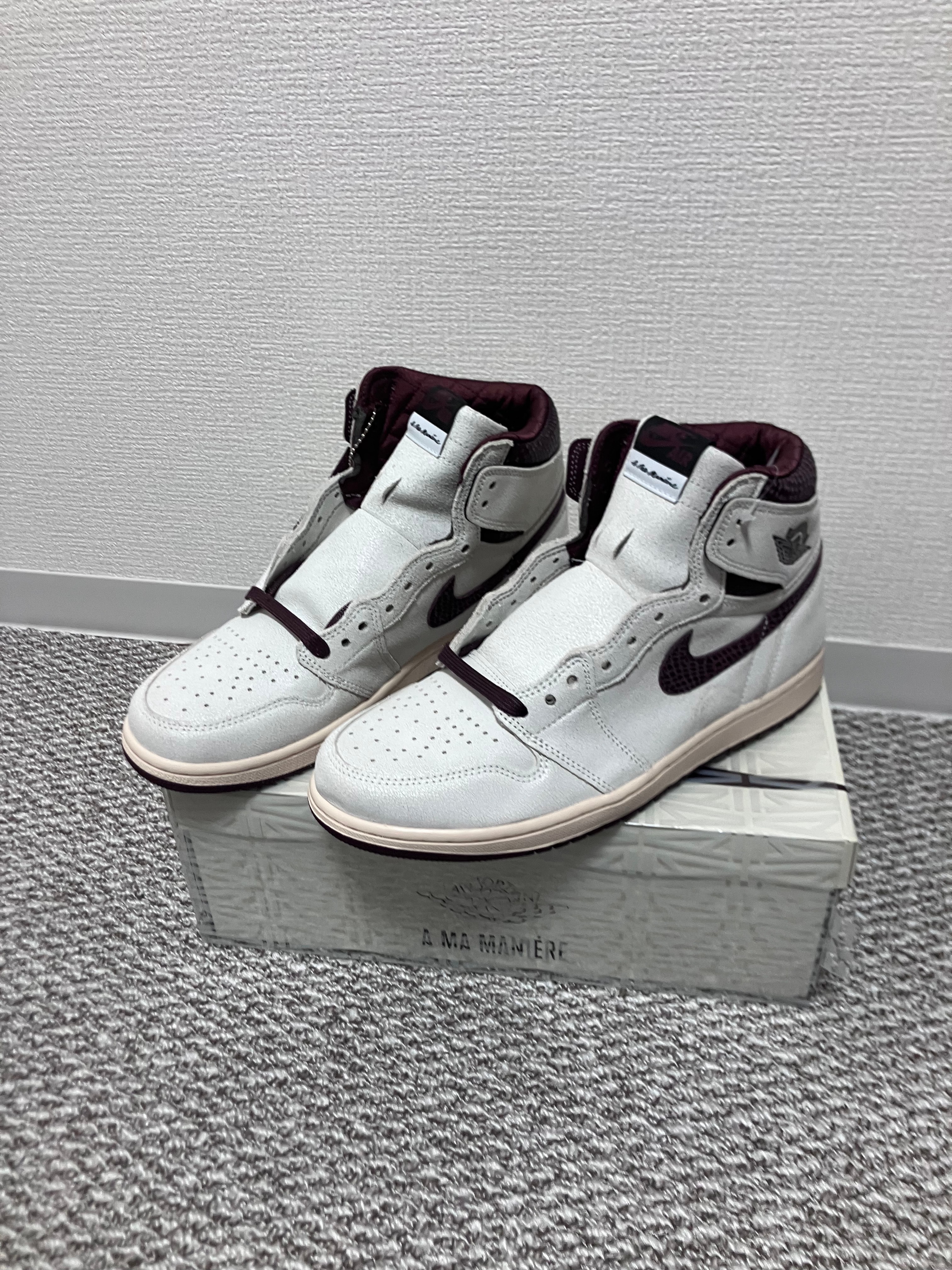 A Ma Maniere × Nike Air Jordan 1 Retro High OG "Sail and Burgundy"