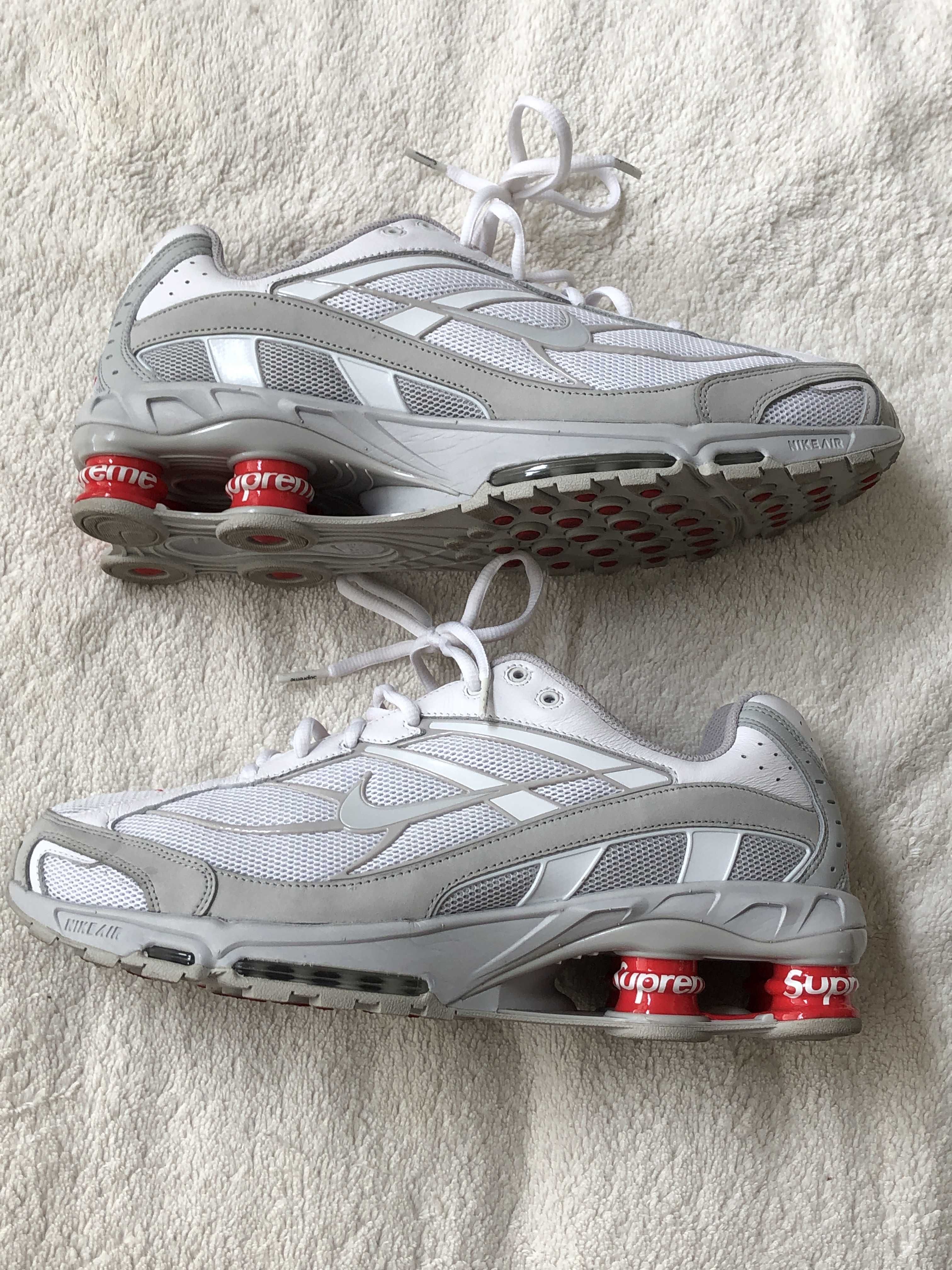 Supreme × Nike Shox Ride 2 "White/Grey Fog/Flat Platinum"