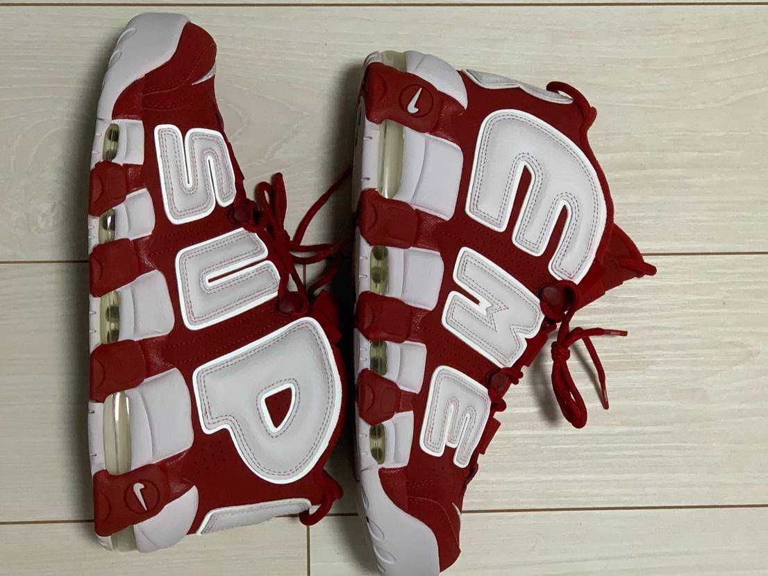 Supreme × Nike Air More Uptempo "White/Red"