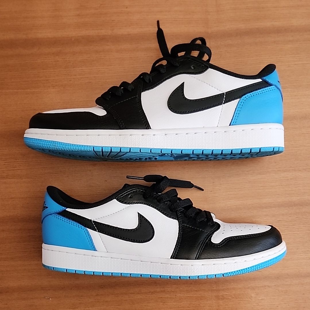 Nike Air Jordan 1 Low OG "Black and Dark Powder Blue/UNC"