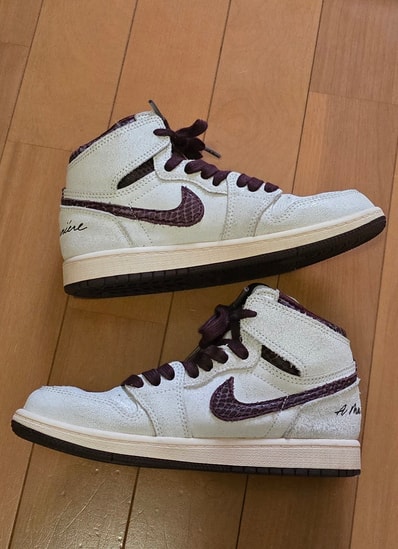 A Ma Maniere × Nike PS Air Jordan 1 RETRO High OG "Sail and Burundy"