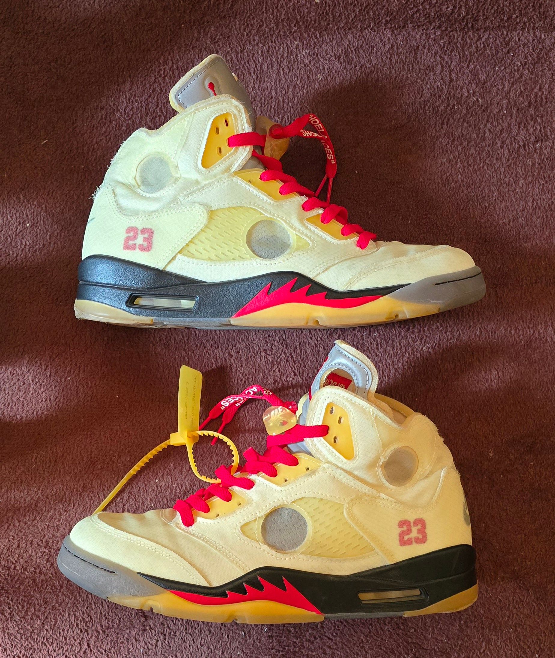 Off-White × Nike Air Jordan 5 "Sail"  