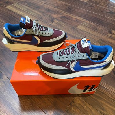 UNDERCOVER × sacai × Nike LD Waffle "Night Maroon/Pale Ivory-Ground Grey-Team Royal"