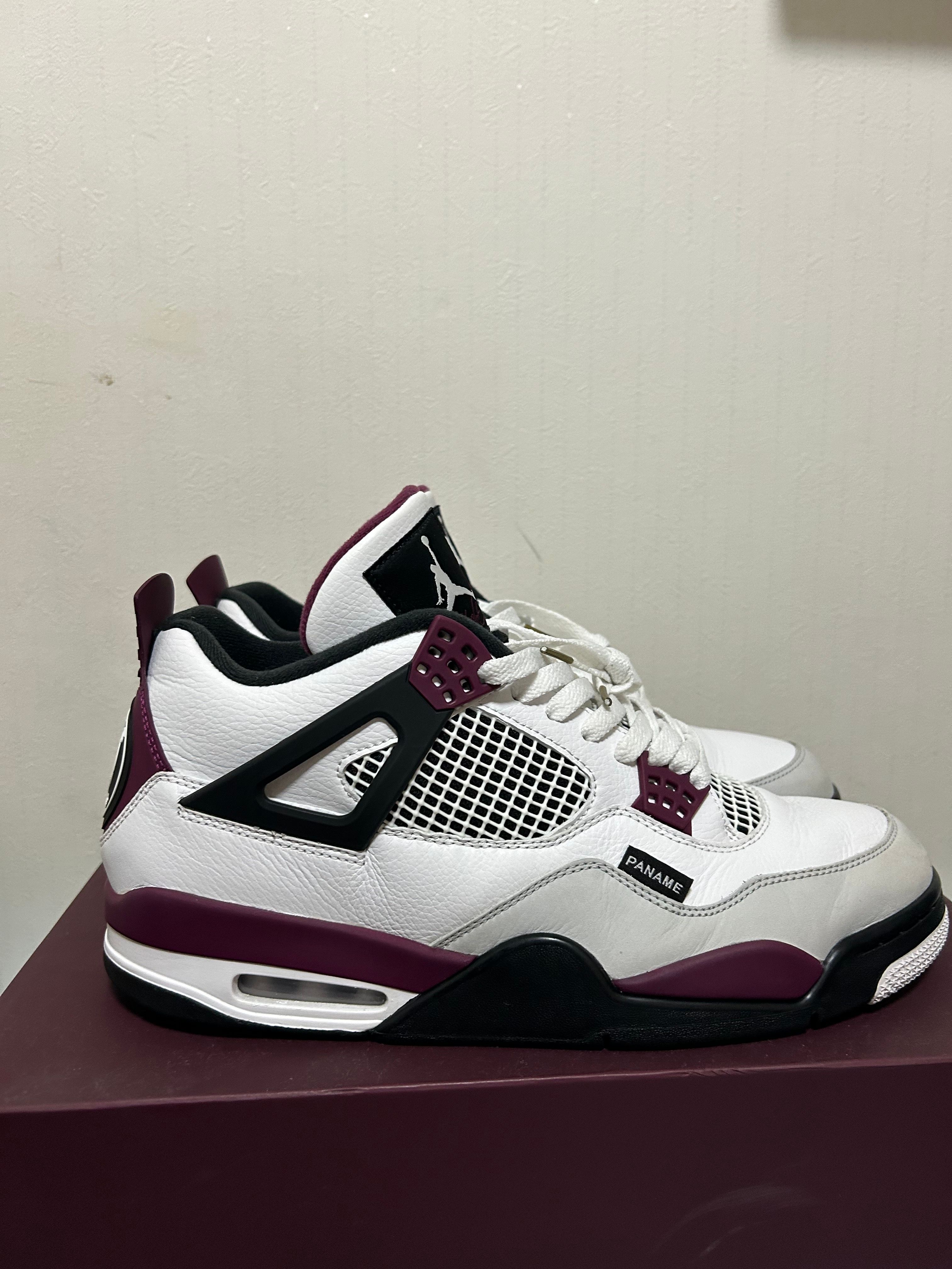 Paris Saint Germain ×Nike Air Jordan 4 Retro "White/Bordeaux/Neutral Gray"