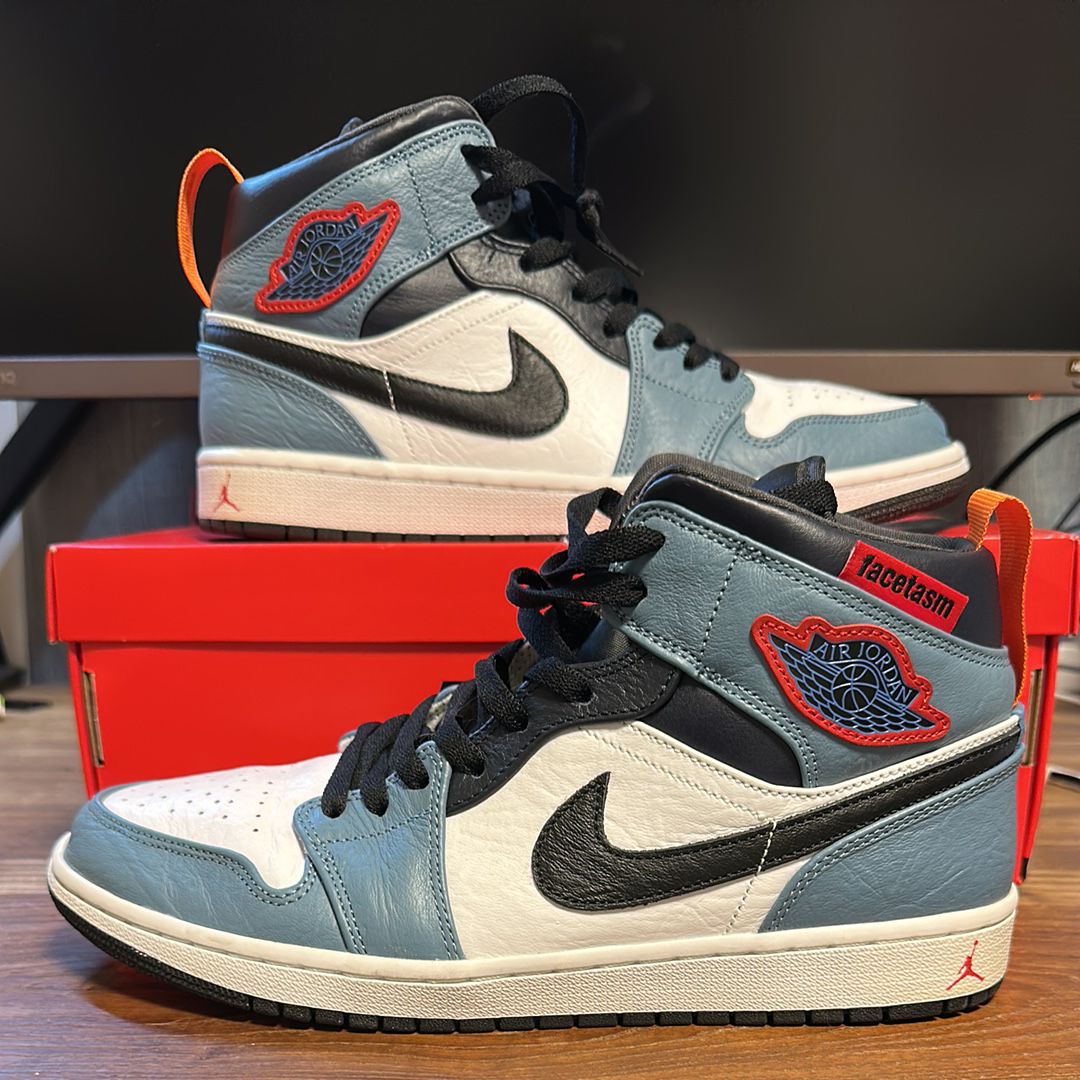 FACETASM × Nike Air Jordan 1 Mid "White/Navy"