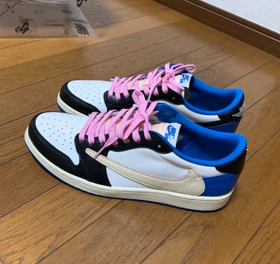 Travis Scott × fragment design × Nike Air Jordan 1 Low OG SP "Military Blue"