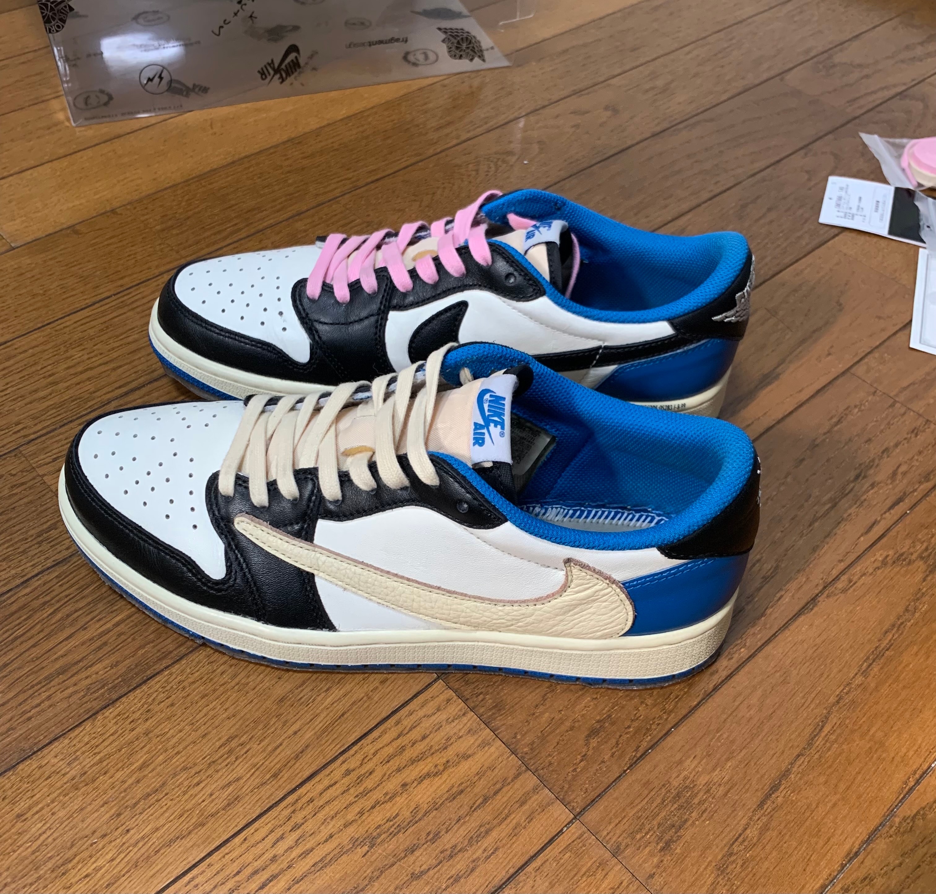 Travis Scott × fragment design × Nike Air Jordan 1 Low OG SP "Military Blue"