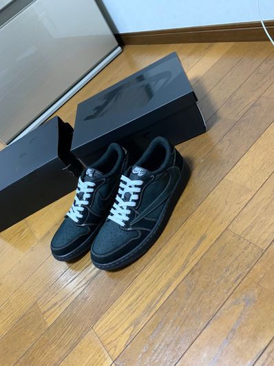 Travis Scott × Nike Air Jordan 1 Low OG SP "Black Phantom"