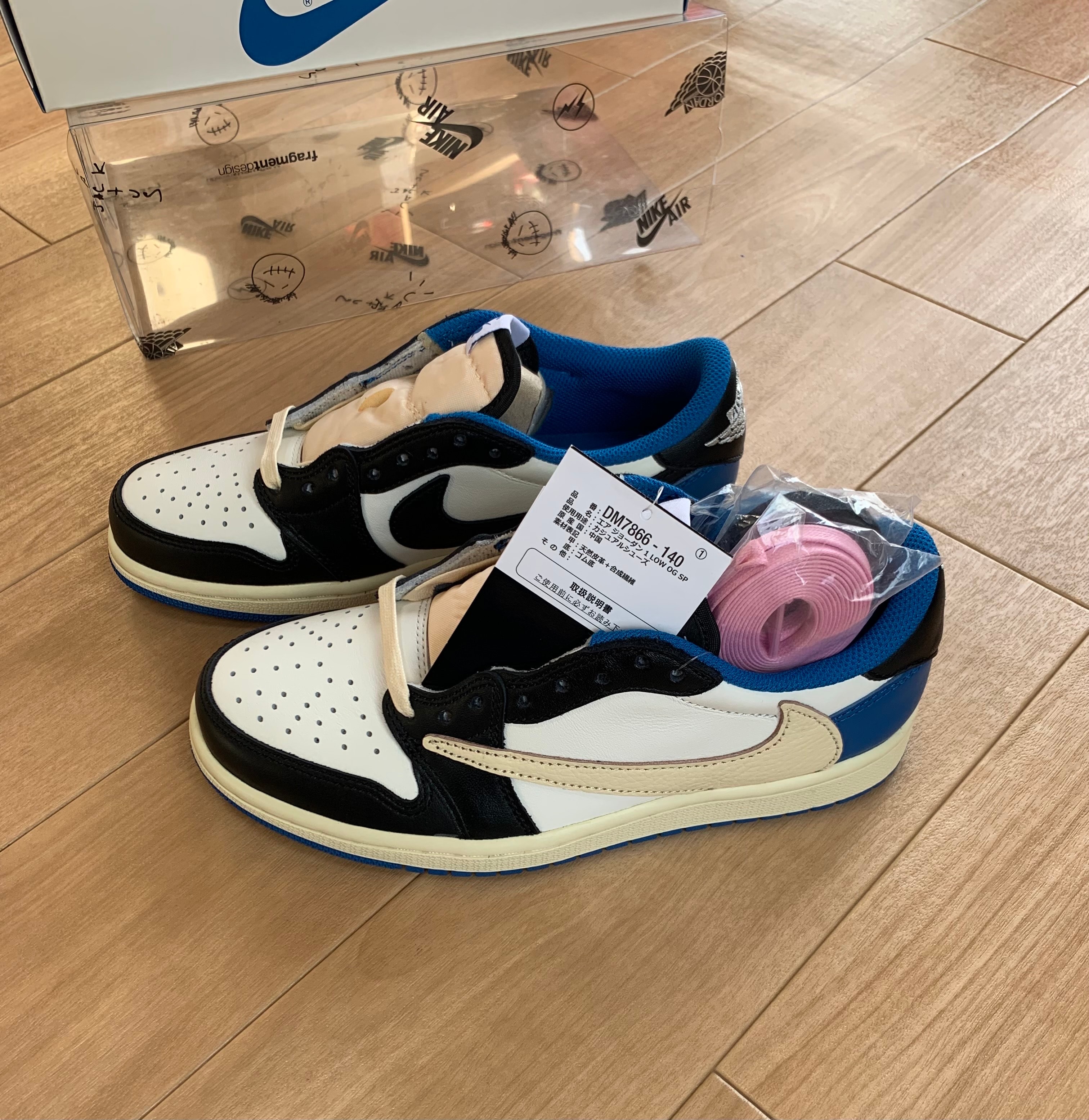 Travis Scott × fragment design × Nike Air Jordan 1 Low OG SP "Military Blue"