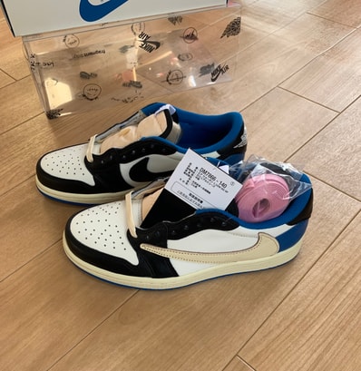 Travis Scott × fragment design × Nike Air Jordan 1 Low OG SP "Military Blue"