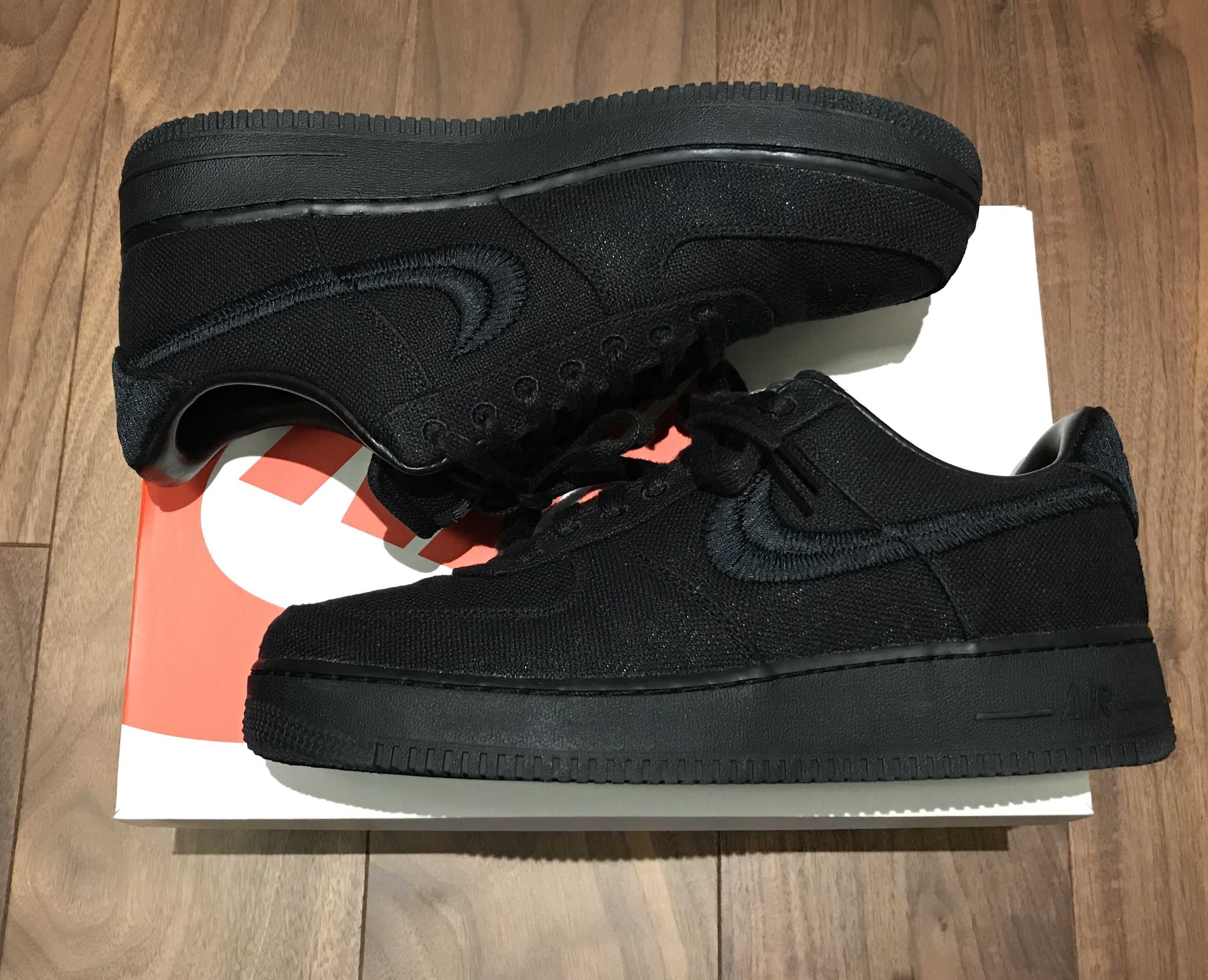 Stussy × Nike Air Force 1 Low "Triple Black"