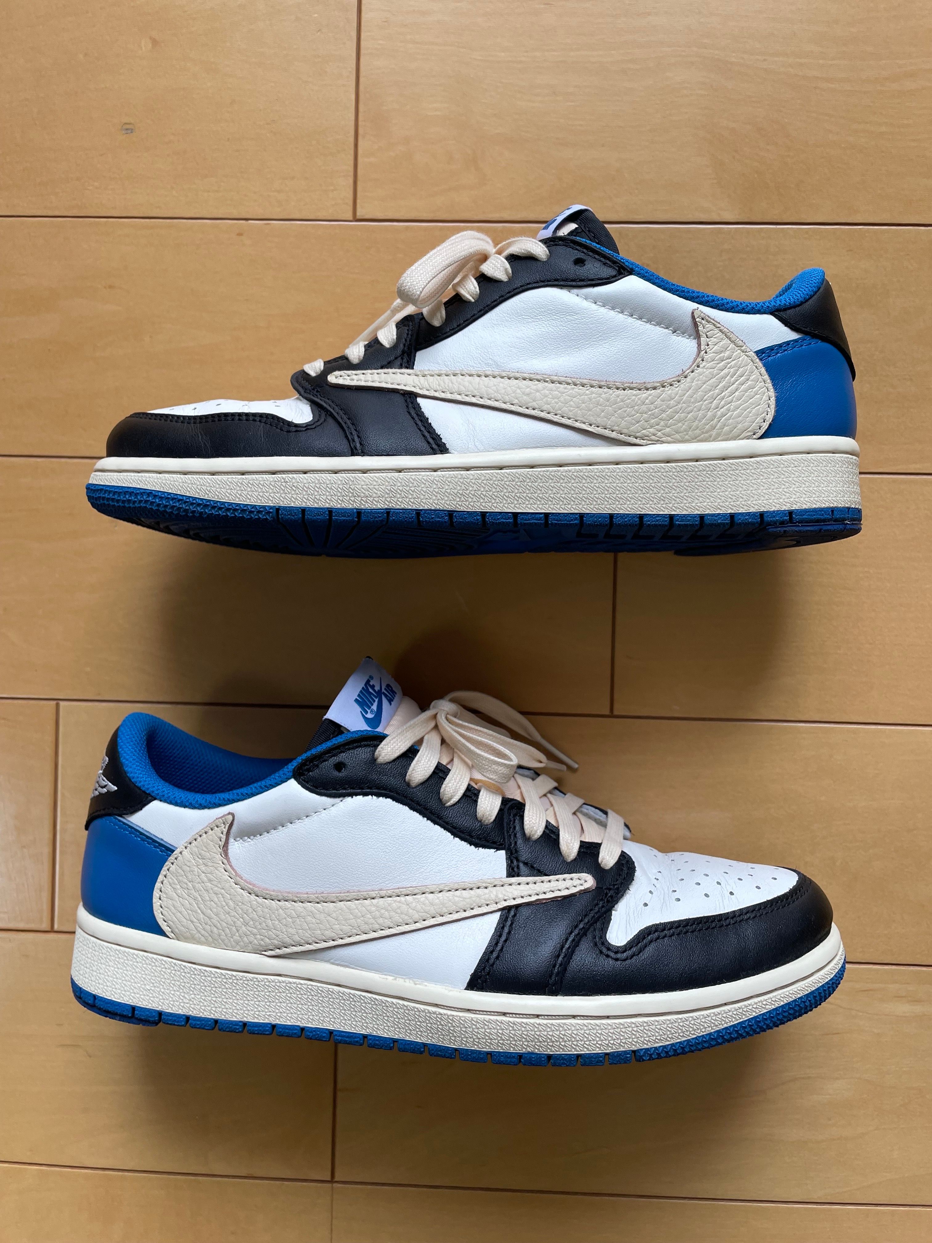 Travis Scott × fragment design × Nike Air Jordan 1 Low OG SP "Military Blue"
