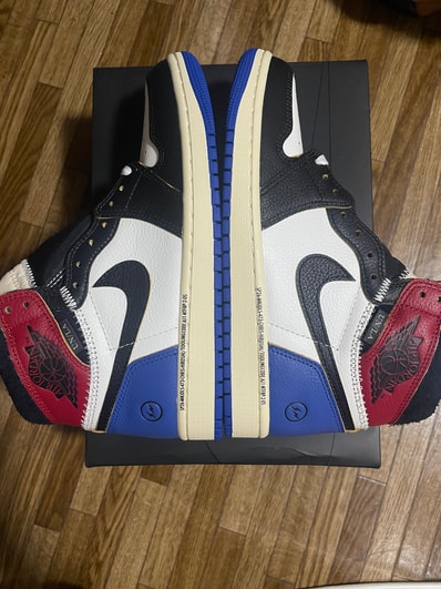 fragment design × UNION × Nike Air Jordan 1 High OG "Black/Varsity Red"