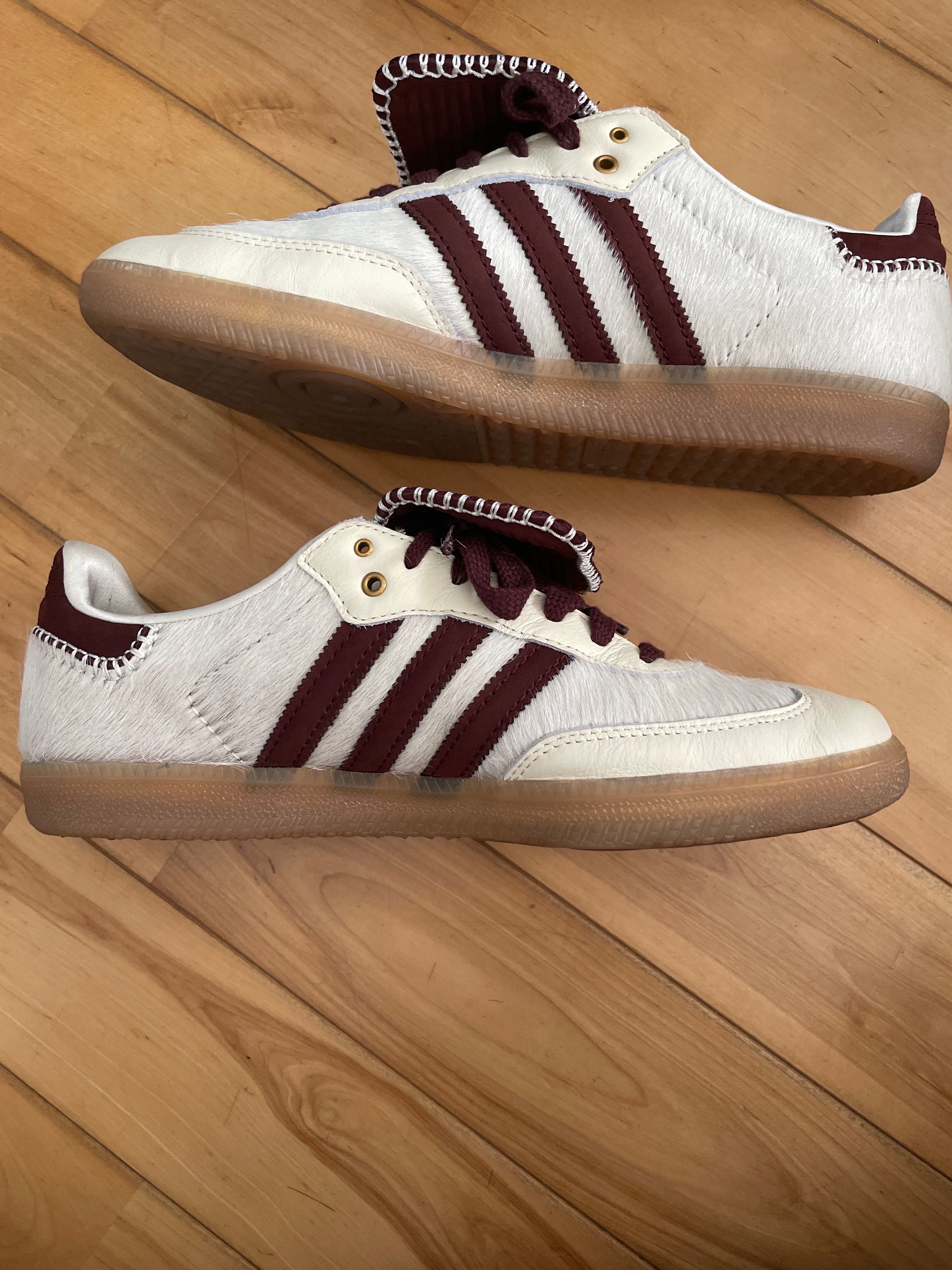 Wales Bonner × adidas Samba Pony Tonal Low "Cream White/Mystery Brown"