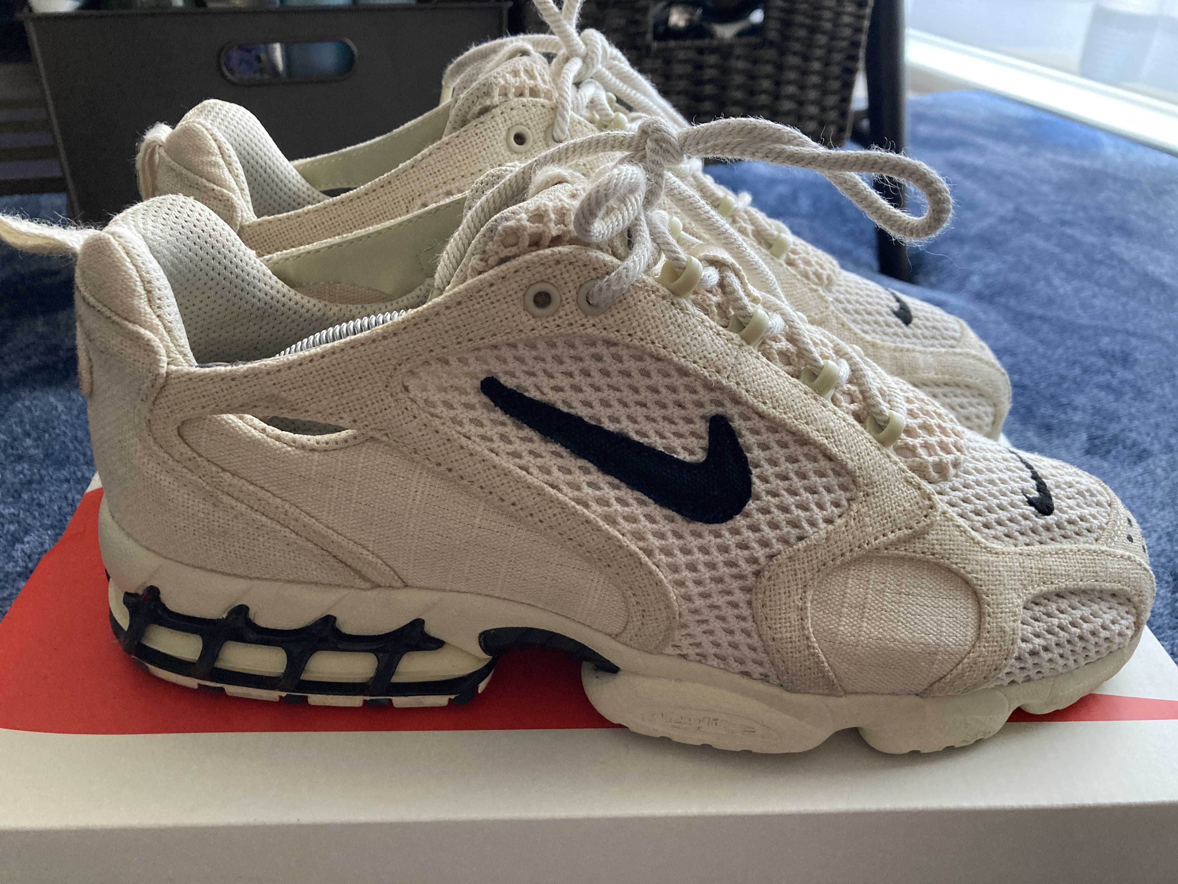 Stussy × Nike Air Zoom Spiridon CG 2 "Fossil/Black"