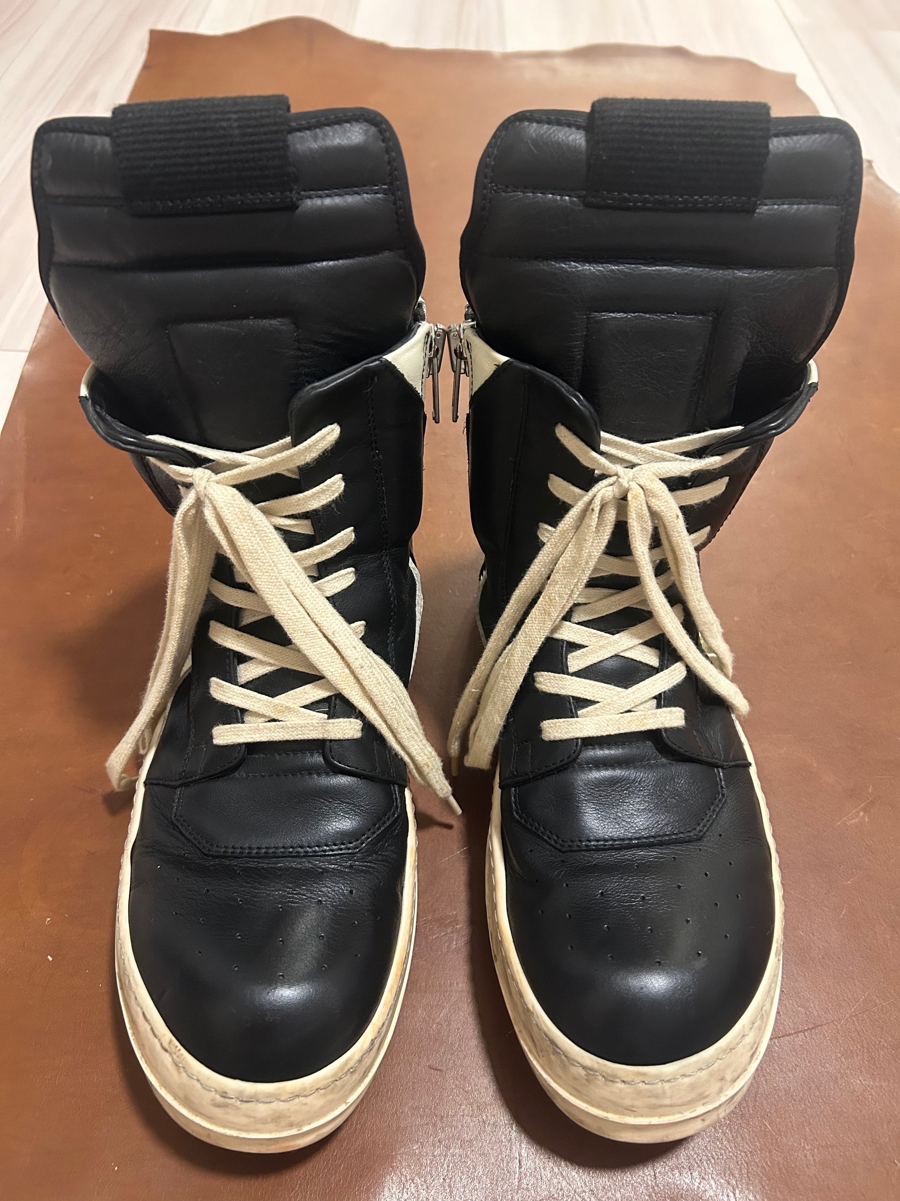 Rick Owens Geobasket "Black/Milk"