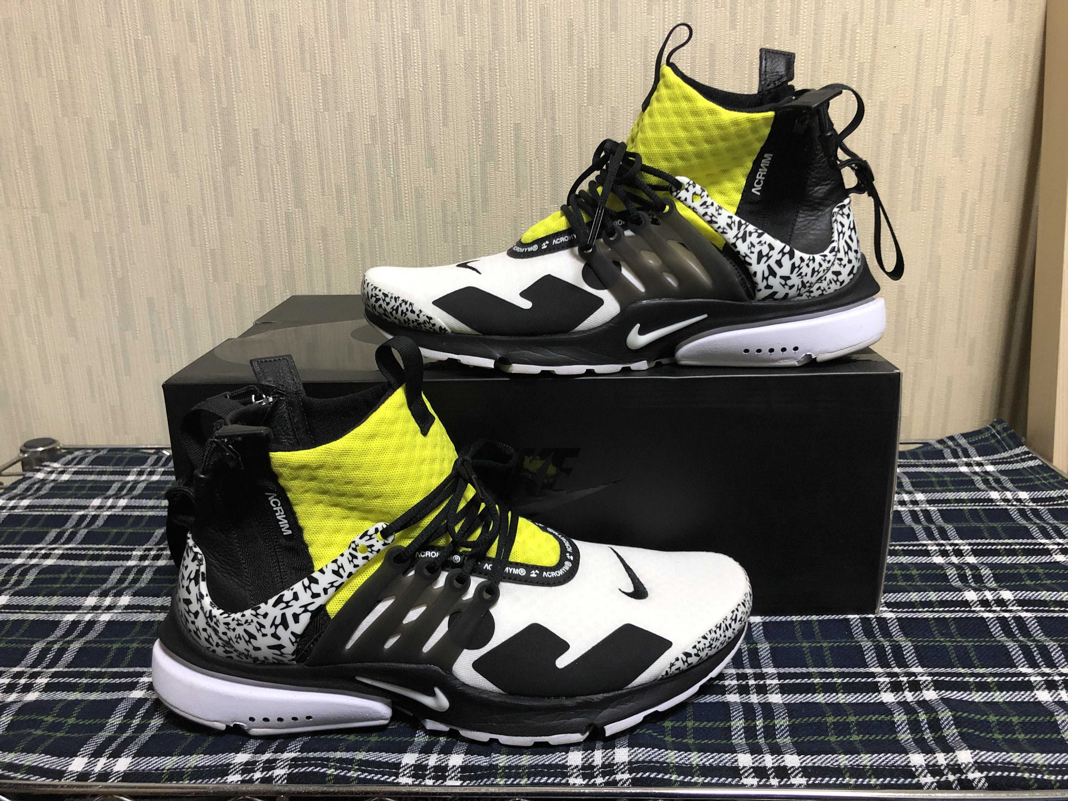 ACRONYM × Nike Air Presto Mid "White/Black/Dynamic Yellow"