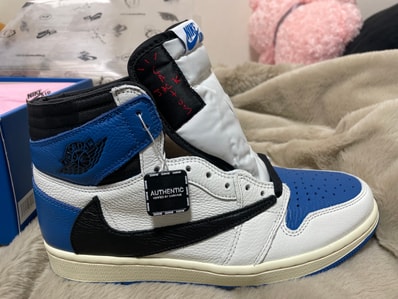 Travis Scott × fragment design × Nike Air Jordan 1 Retro High OG SP "Military Blue"