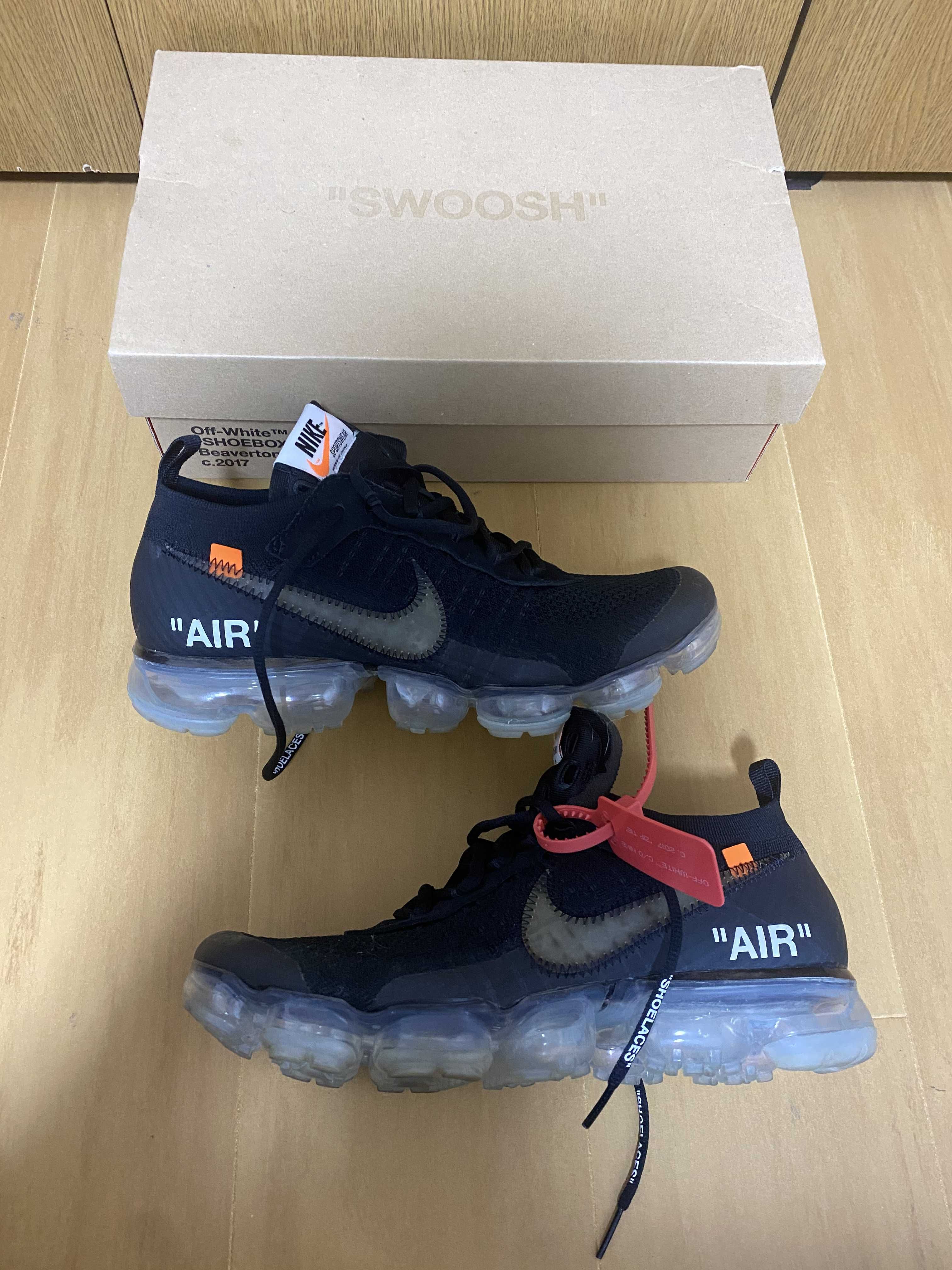 Off-White × Nike Air Vapormax "Black/Total Orange/Clear"