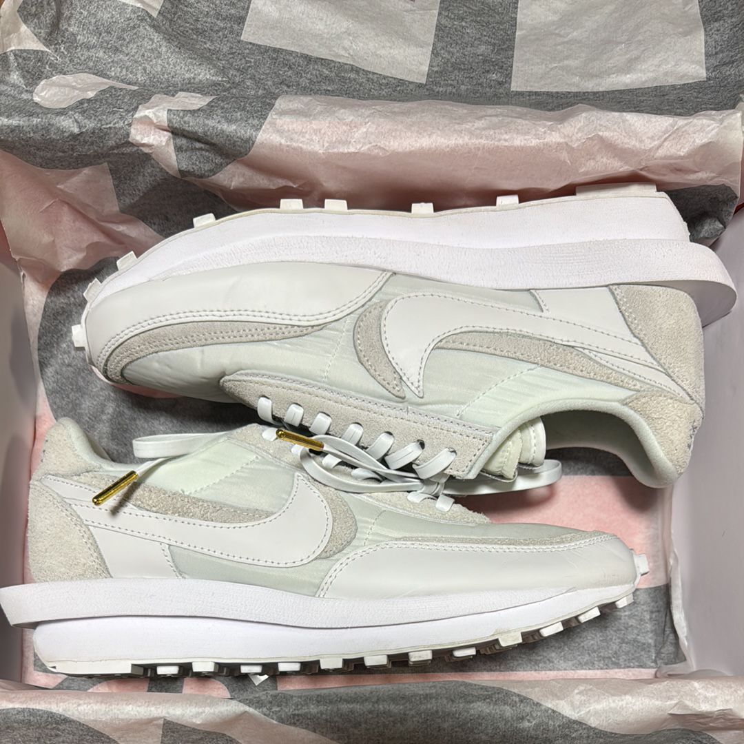 sacai × Nike LDV Waffle "Triple White"