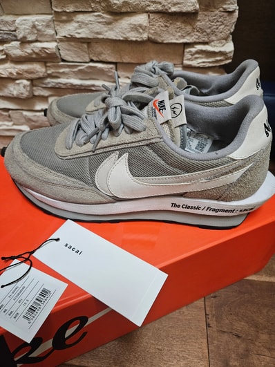 fragment design × sacai × Nike LD Waffle "Light Smoke Grey"