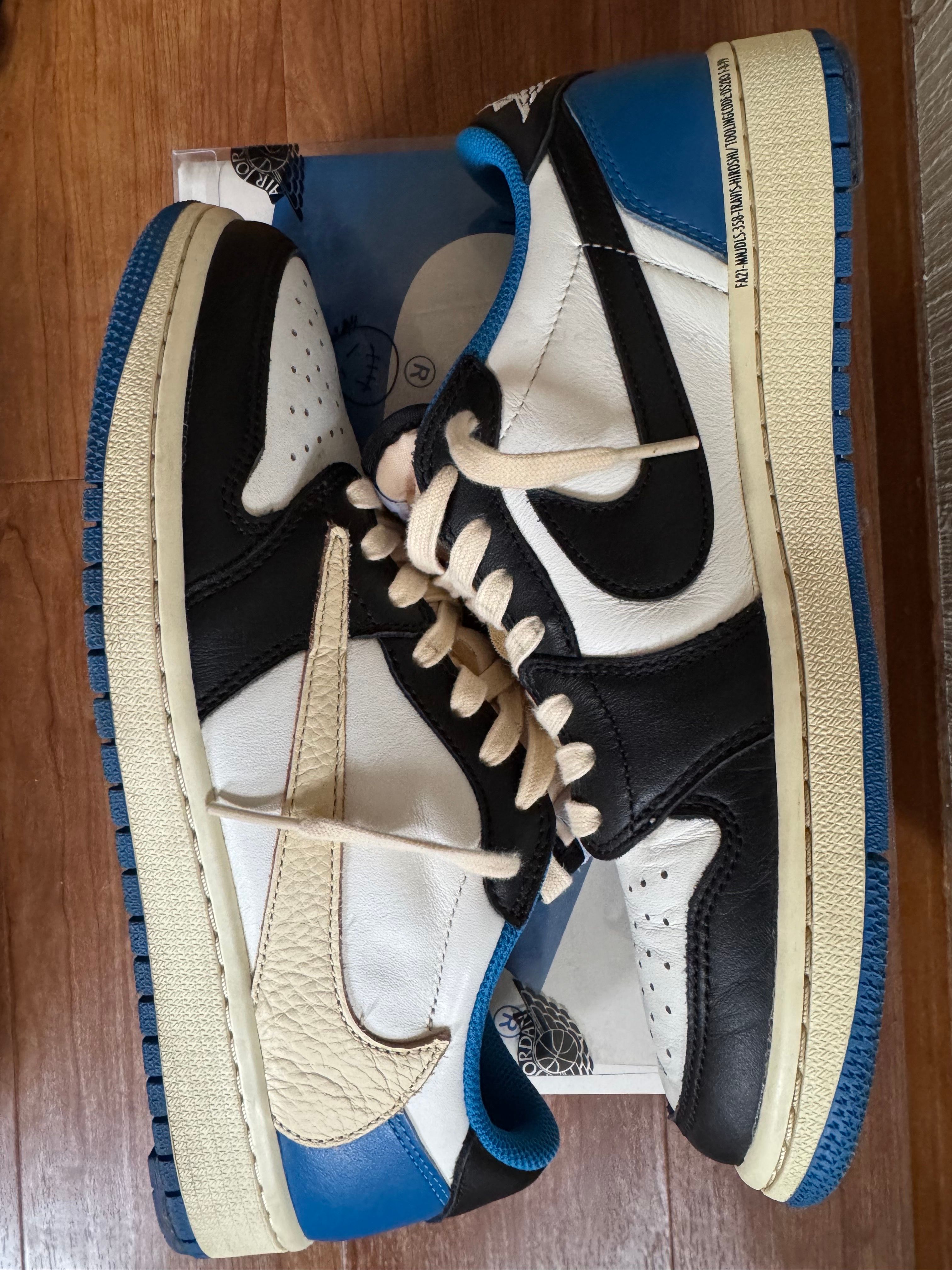 Travis Scott × fragment design × Nike Air Jordan 1 Low OG SP "Military Blue"