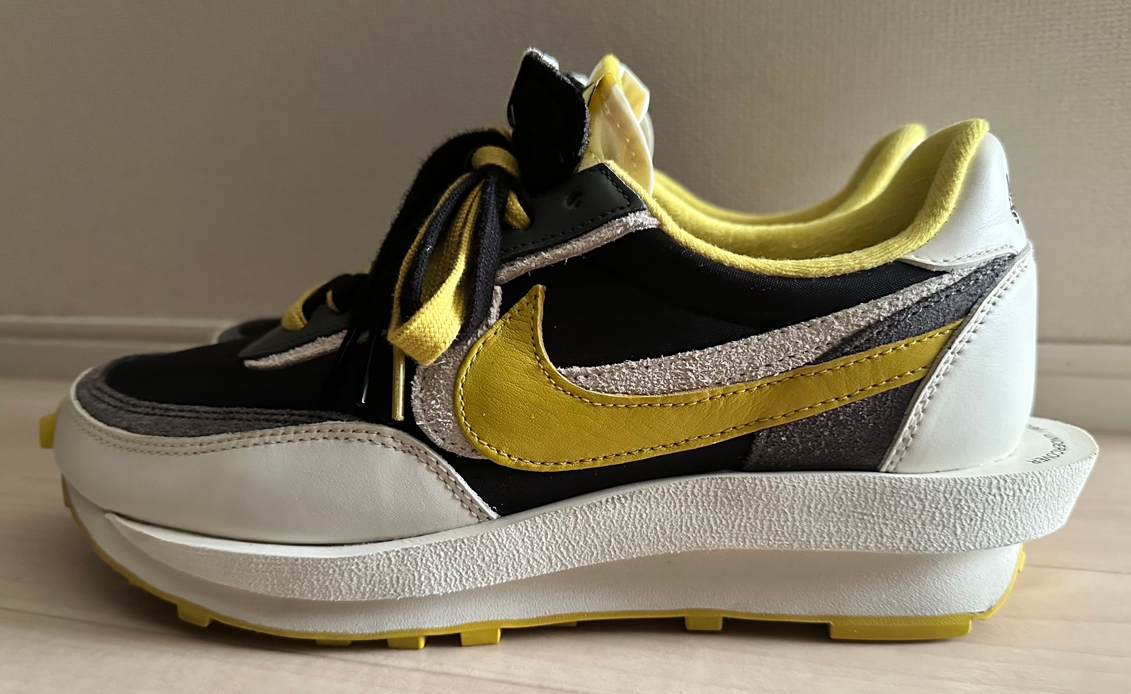 UNDERCOVER × sacai × Nike LD Waffle "Black/Sail-Dark Grey-Bright Citron"