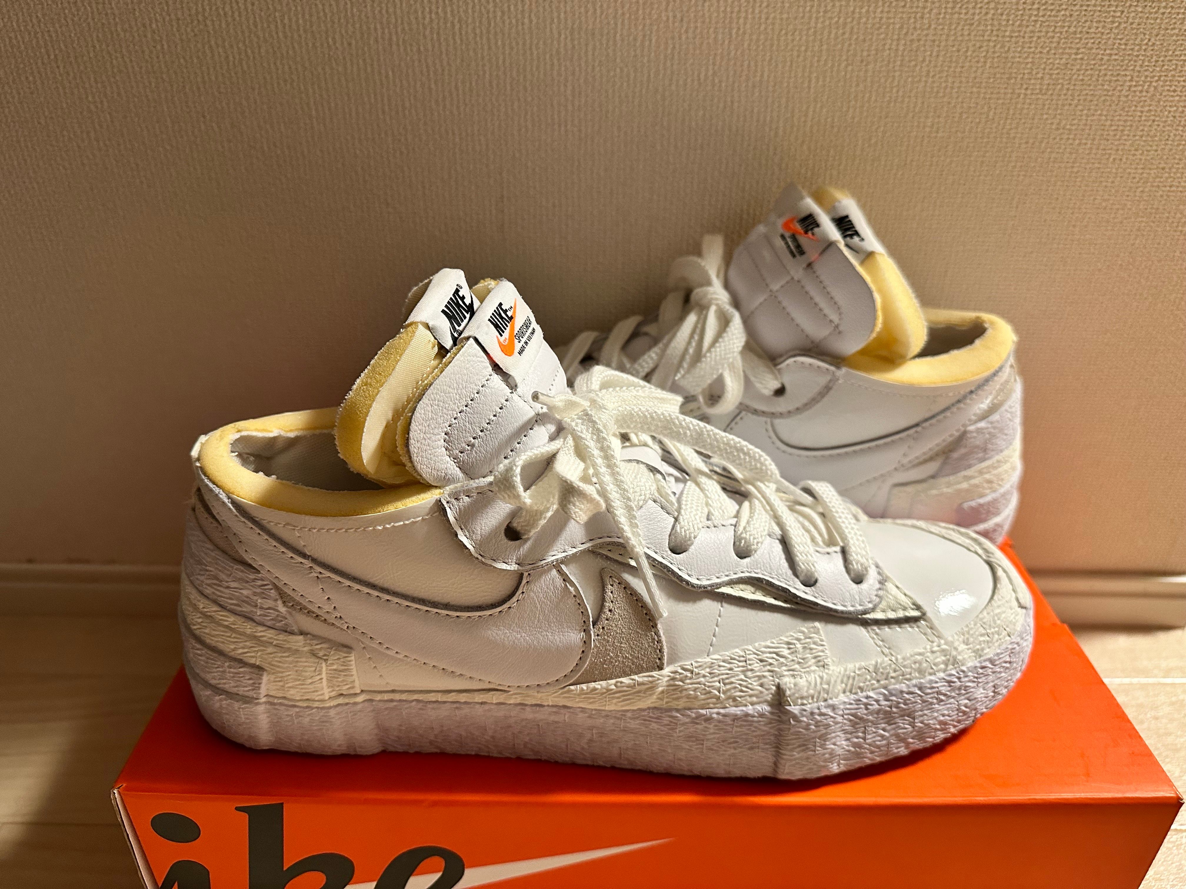 sacai × Nike Blazer Low "White Patent Leather"