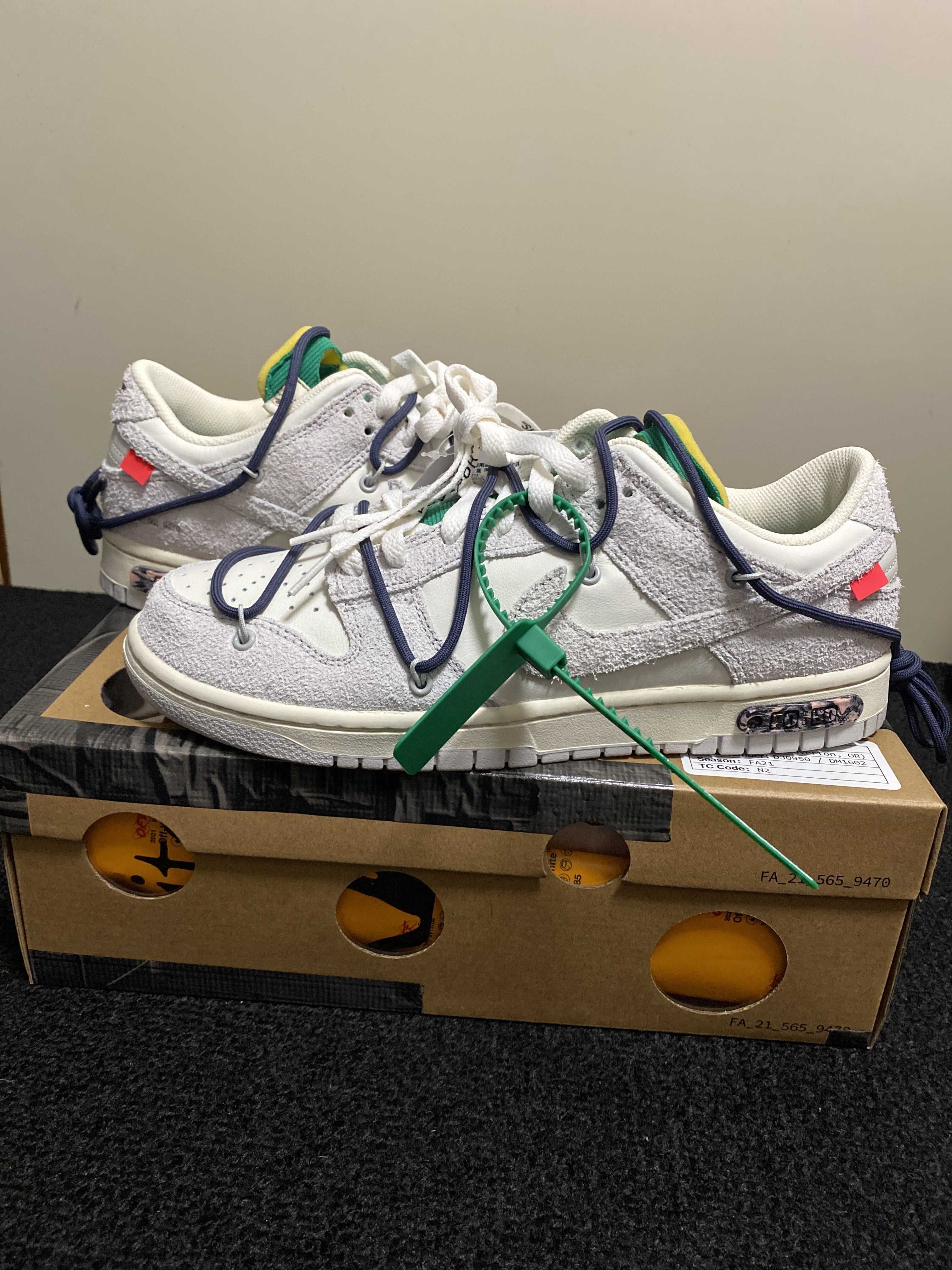 Off-White × Nike Dunk Low "Sail/Neutral Grey/Gridiron"